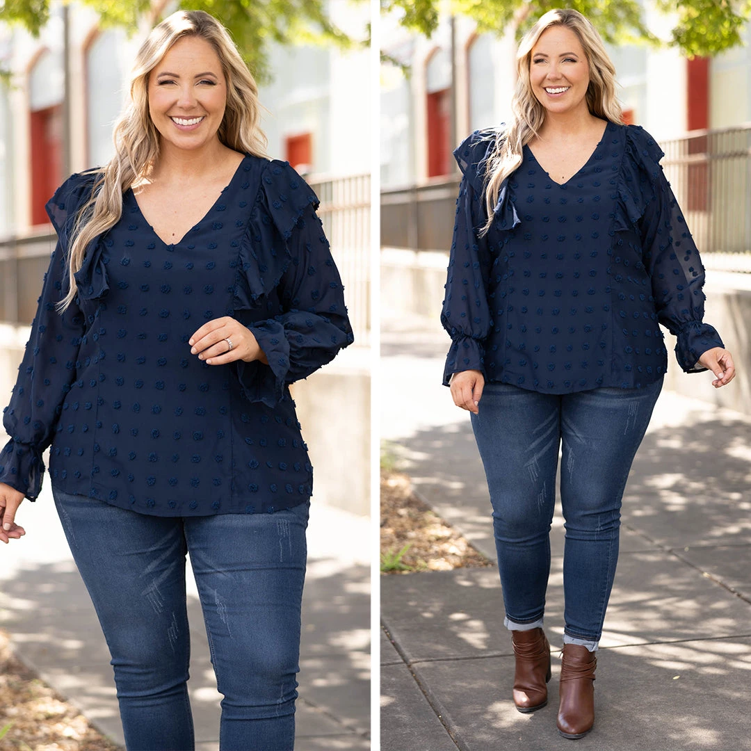 Fresh Outlook Top, Navy 6 Fresh Outlook Top, Navy - Image 6