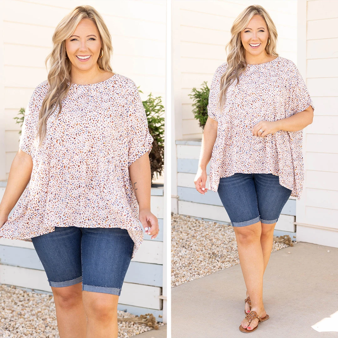 Different Perspectives Top, Blue Multi 6 Different Perspectives Top, Blue Multi - Image 6