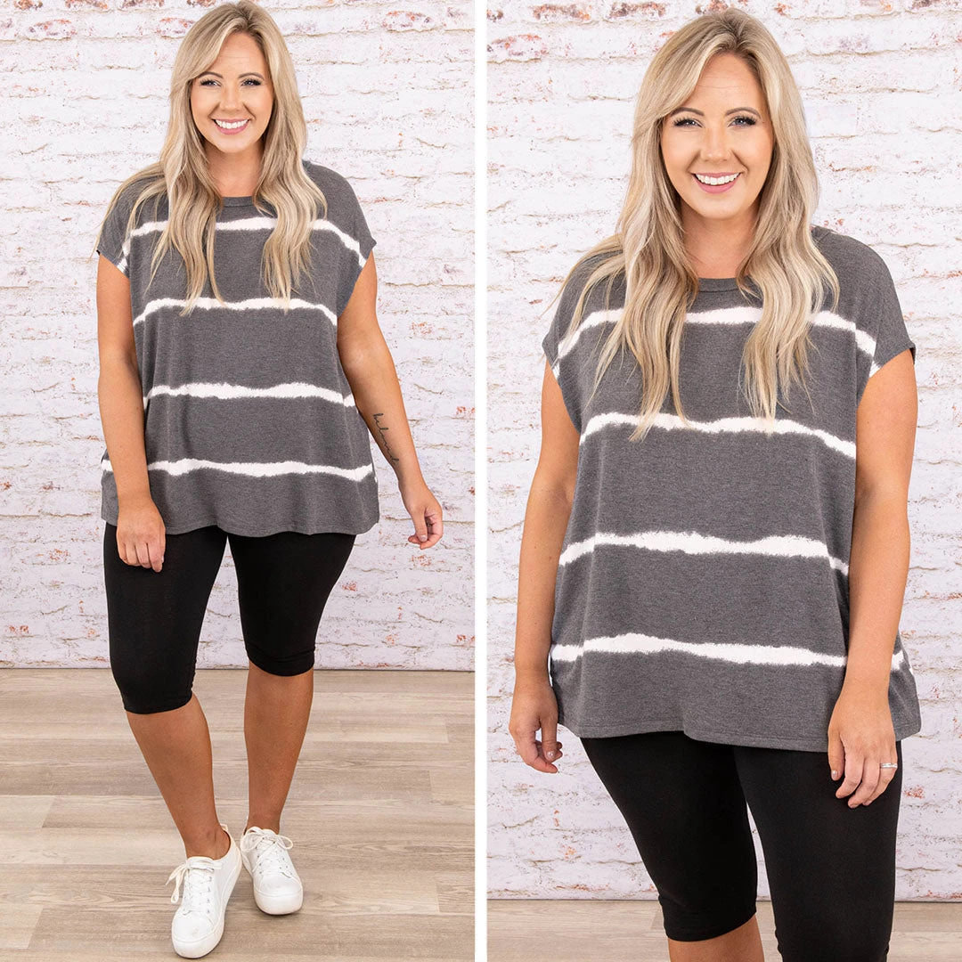 A Grand Throwback Top, Charcoal 5 A Grand Throwback Top, Charcoal - Image 5