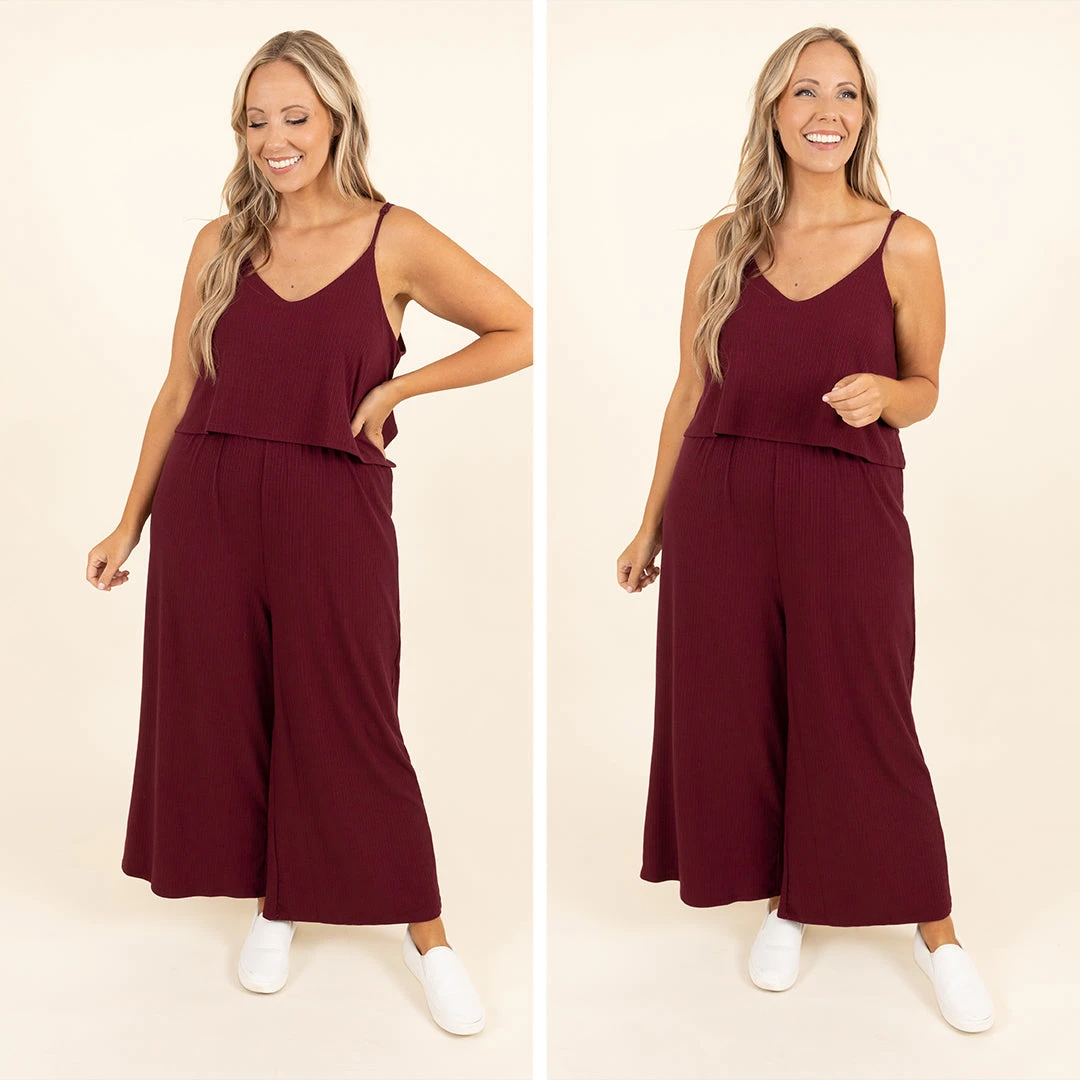 Finding My Peace Jumpsuit, Dark Burgundy 6 Finding My Peace Jumpsuit, Dark Burgundy - Image 6