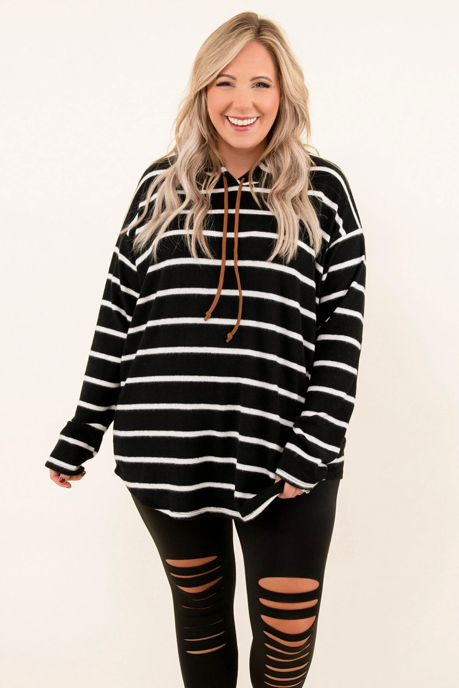 Never Too Much To Ask Hoodie, Black-White 1 Never Too Much To Ask Hoodie, Black-White