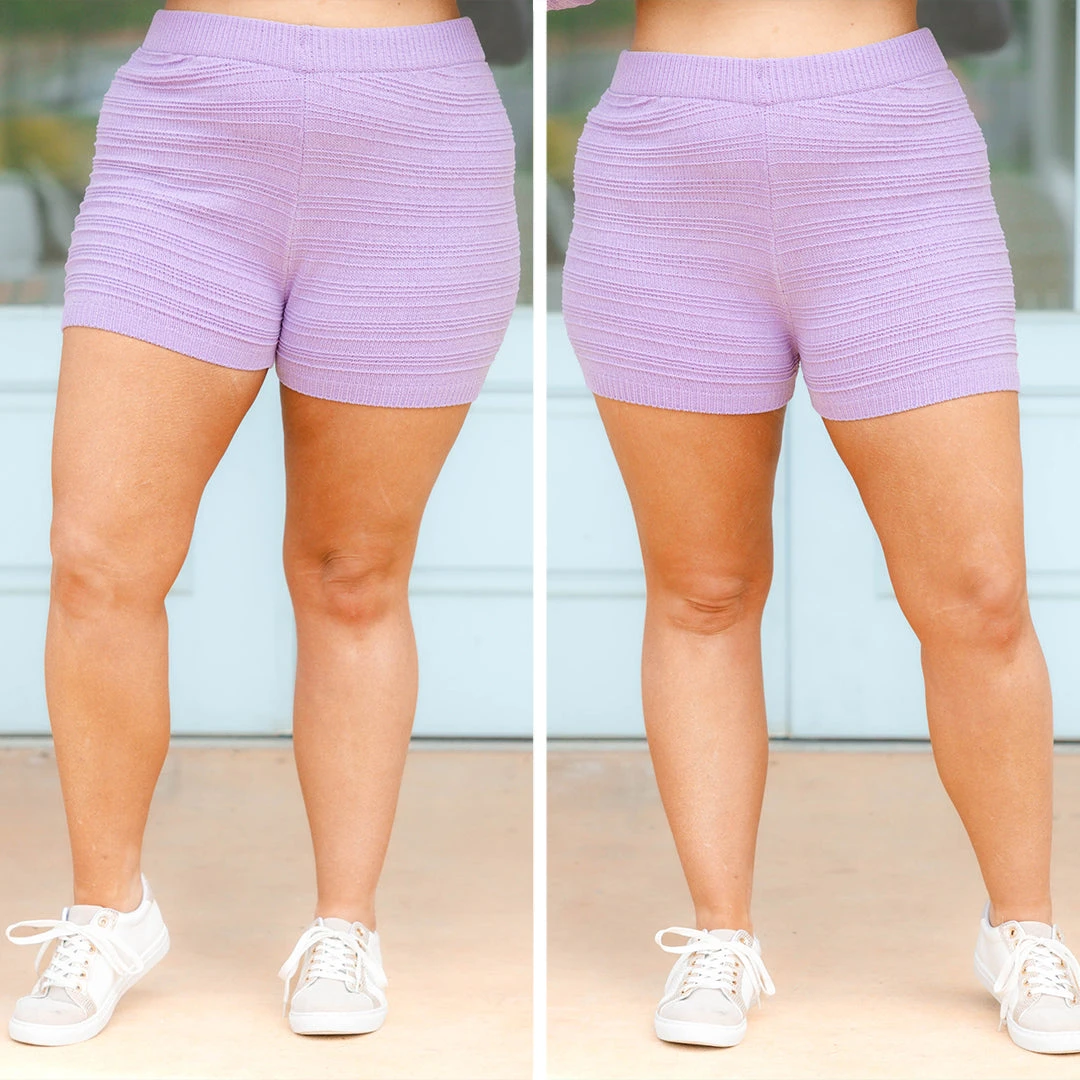 Cozy Huggie Shorts, Lavender 5 Cozy Huggie Shorts, Lavender - Image 5