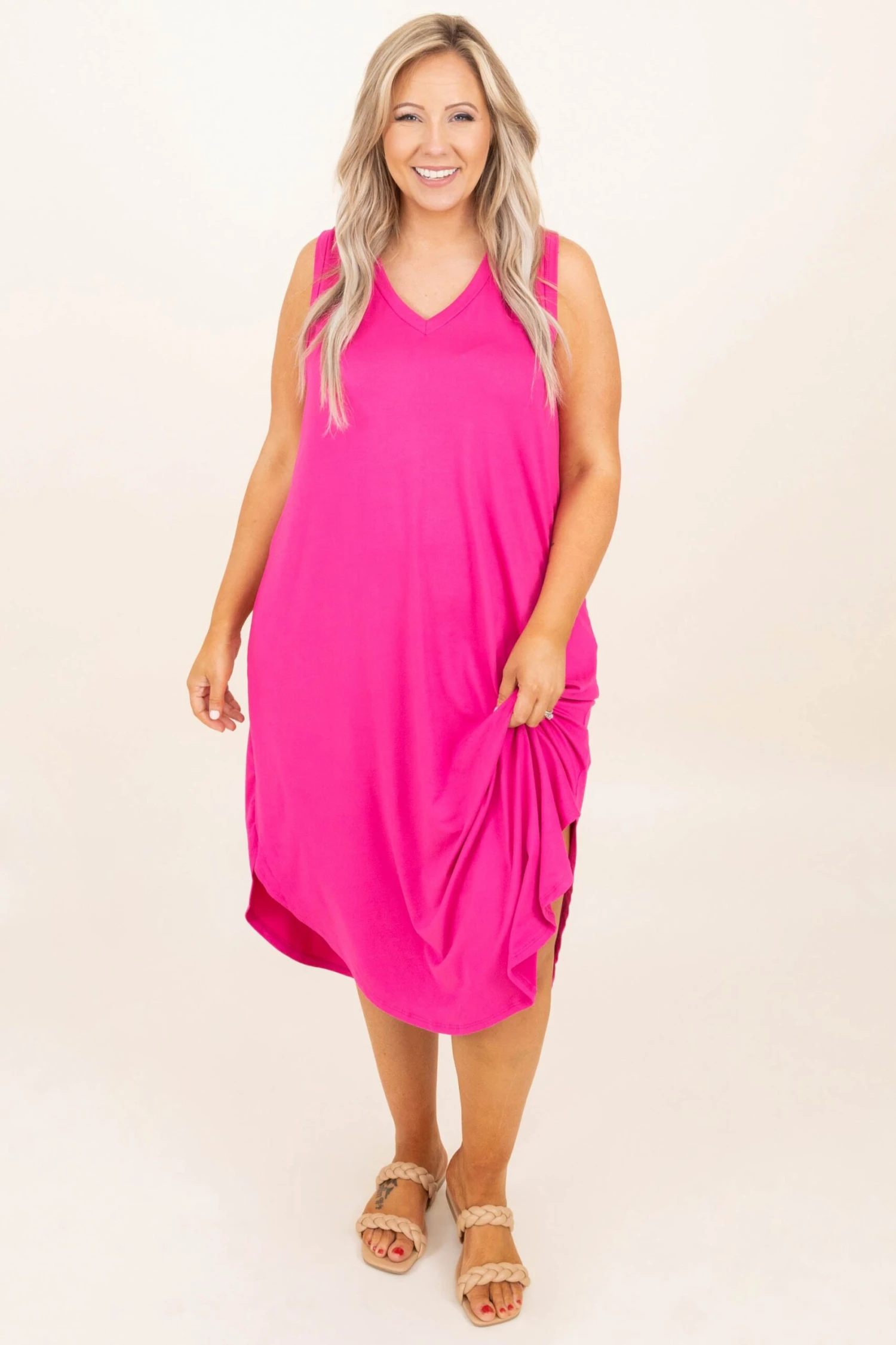 A Bright Spring Dress, Fuchsia 1 A Bright Spring Dress, Fuchsia