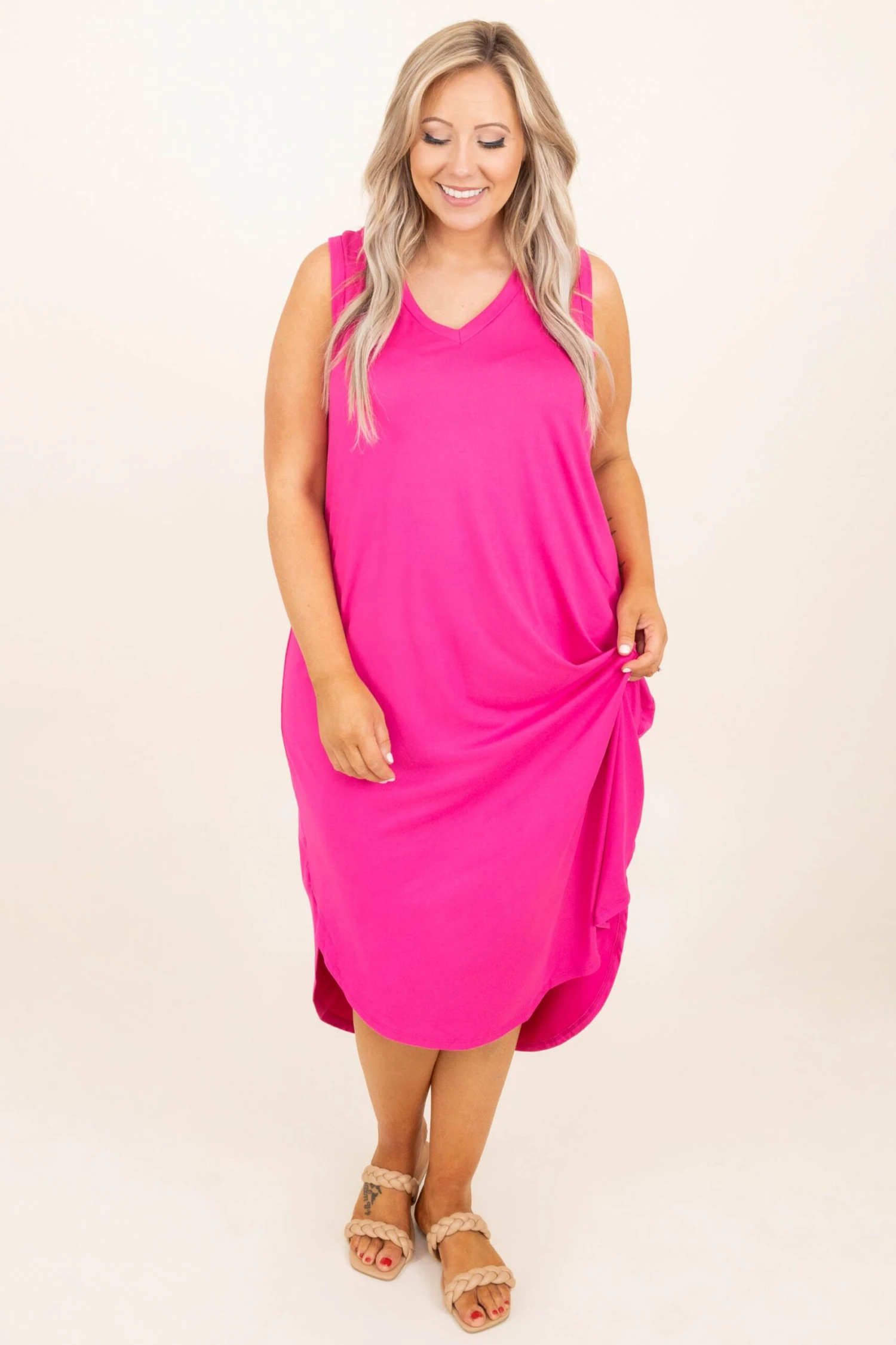 A Bright Spring Dress, Fuchsia 2 A Bright Spring Dress, Fuchsia - Image 2