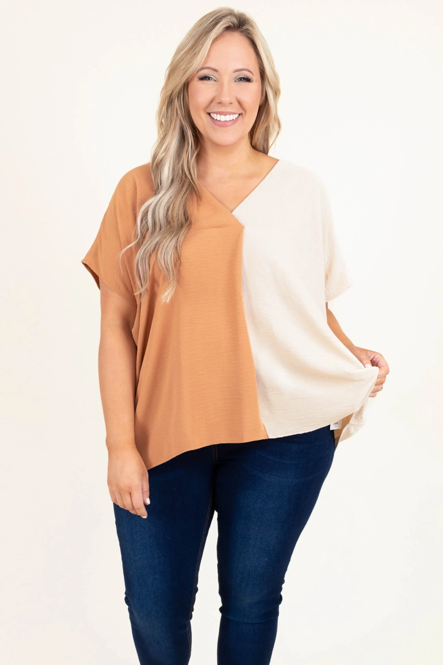 A Different Story Top, Camel Combo 1 A Different Story Top, Camel Combo