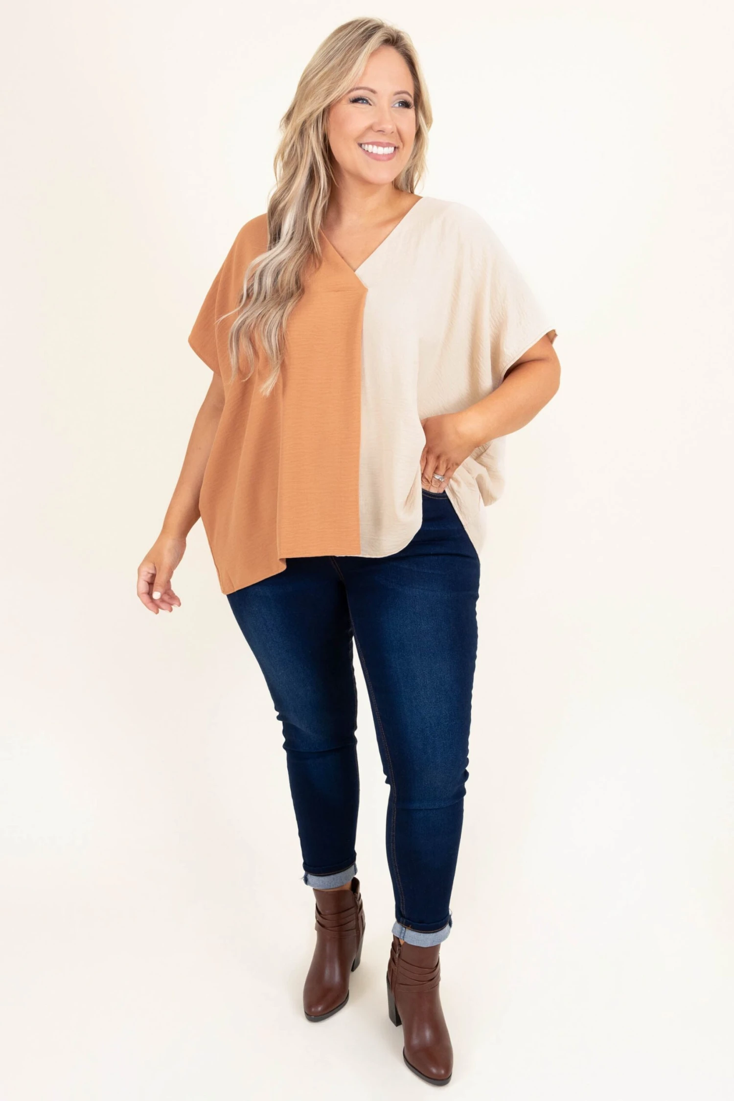 A Different Story Top, Camel Combo 2 A Different Story Top, Camel Combo - Image 2