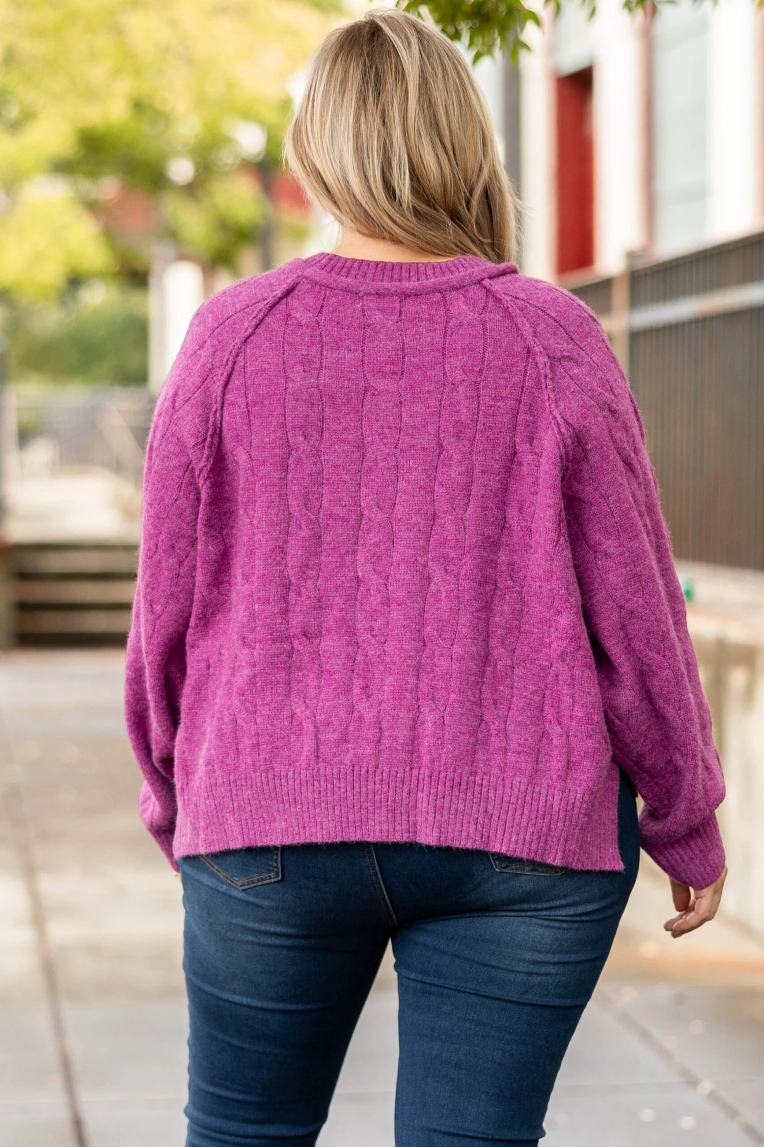 A Loving Heart Sweater, Magenta 4 A Loving Heart Sweater, Magenta - Image 4