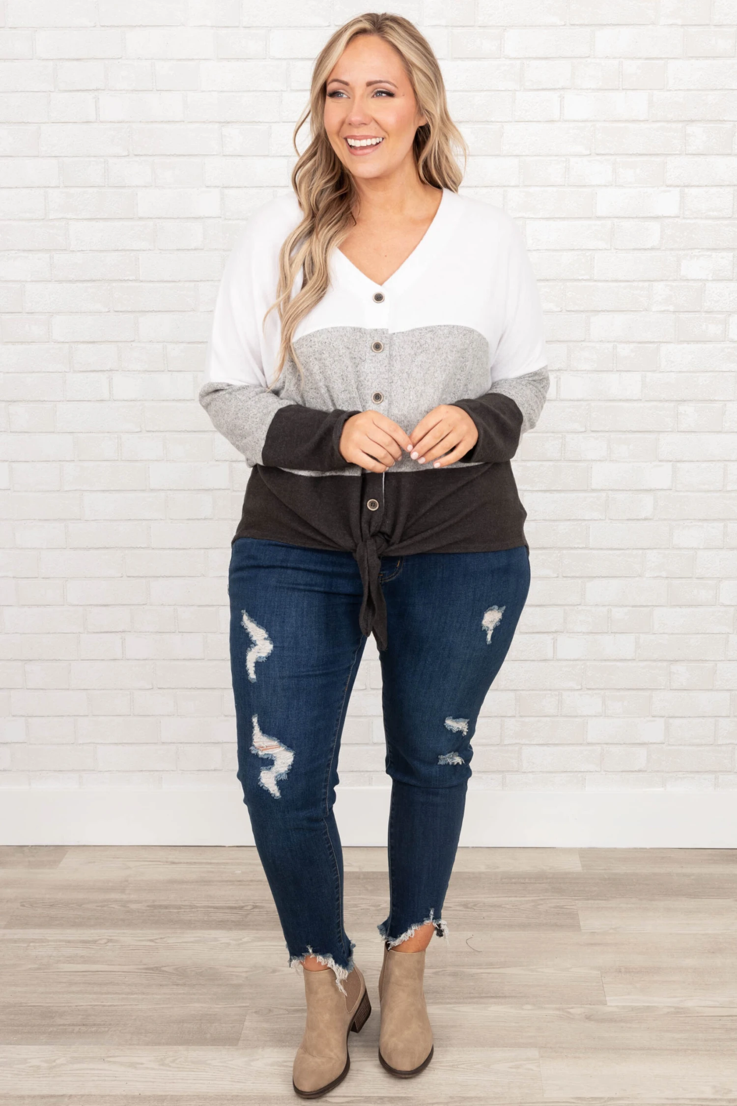 A New Season Top, Gray 2 A New Season Top, Gray - Image 2