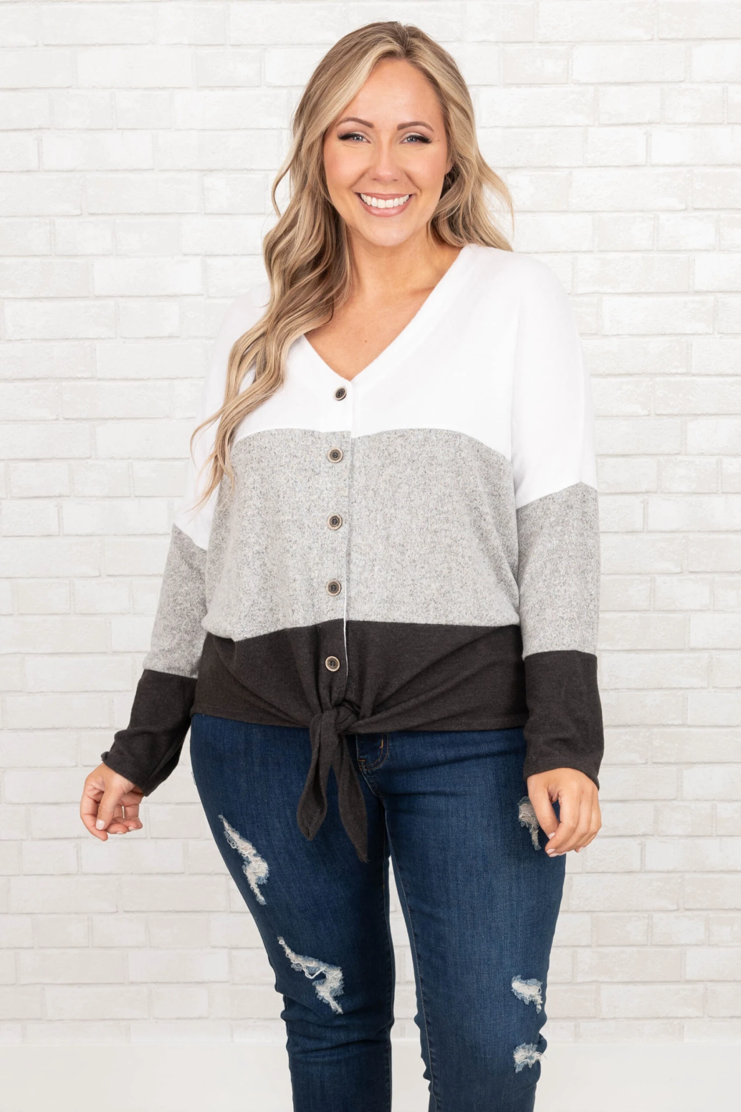 A New Season Top, Gray 1 A New Season Top, Gray
