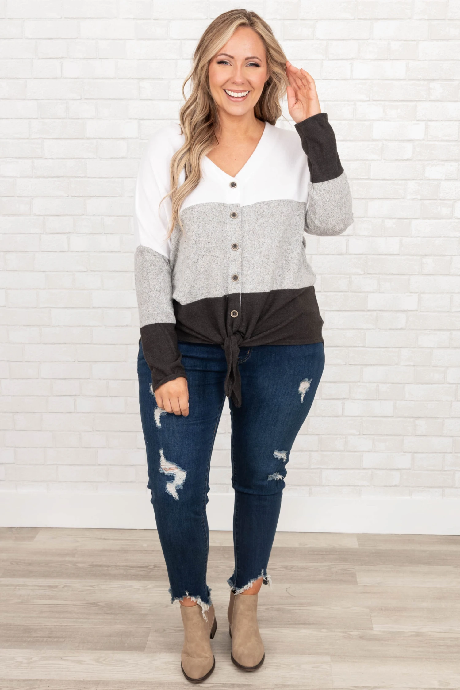 A New Season Top, Gray 3 A New Season Top, Gray - Image 3