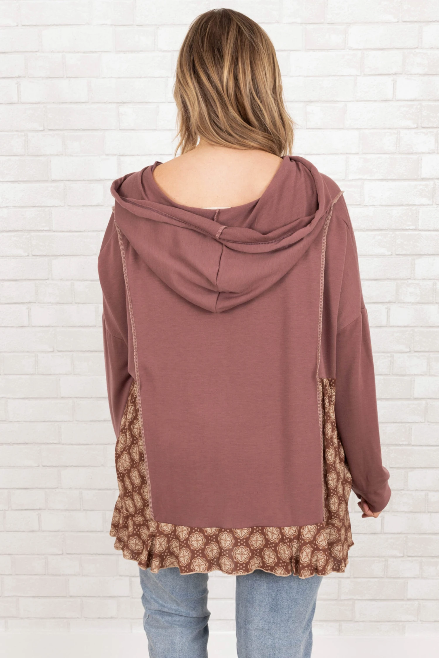 A New Story Hoodie, Dark Mauve 5 A New Story Hoodie, Dark Mauve - Image 5