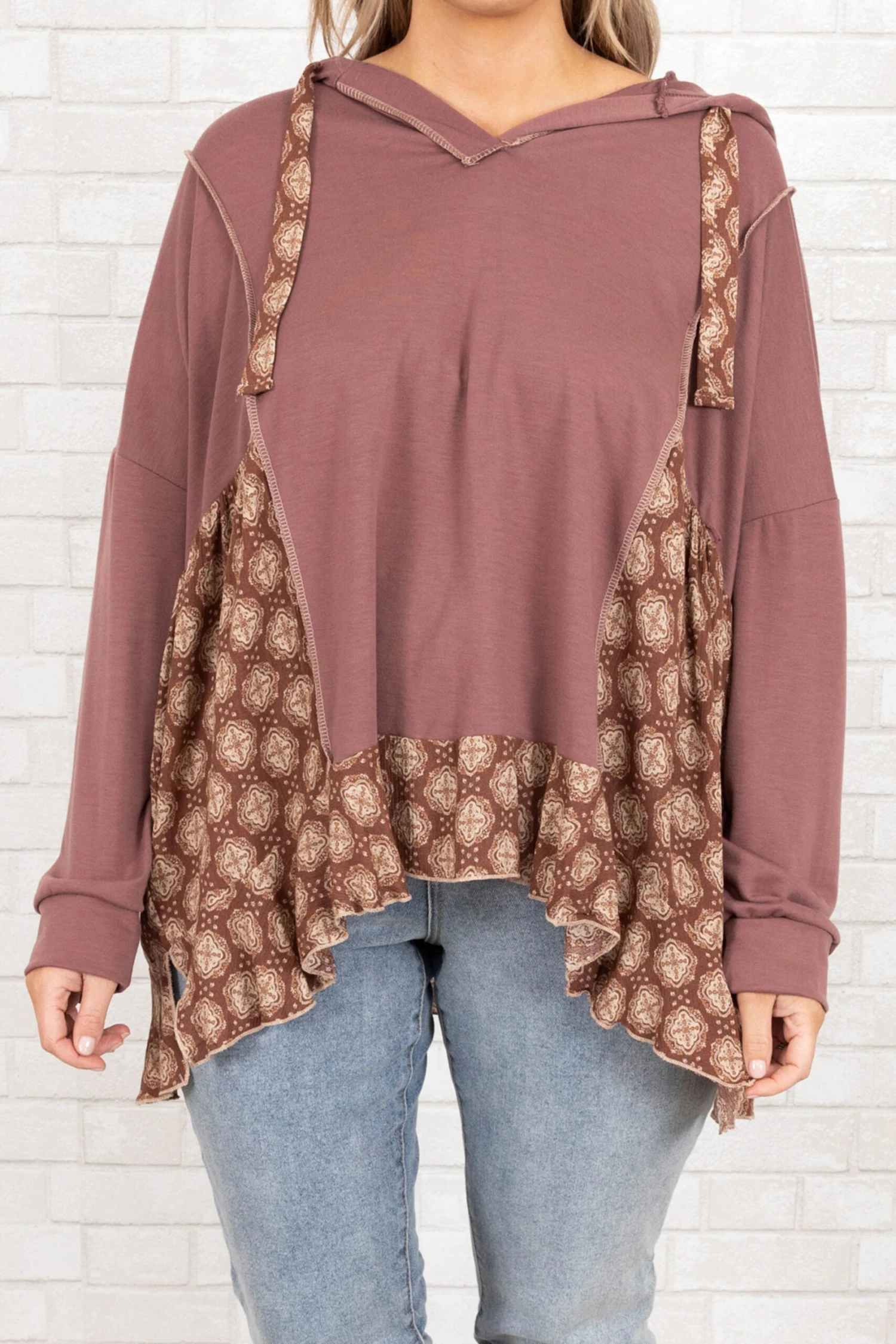 A New Story Hoodie, Dark Mauve 4 A New Story Hoodie, Dark Mauve - Image 4