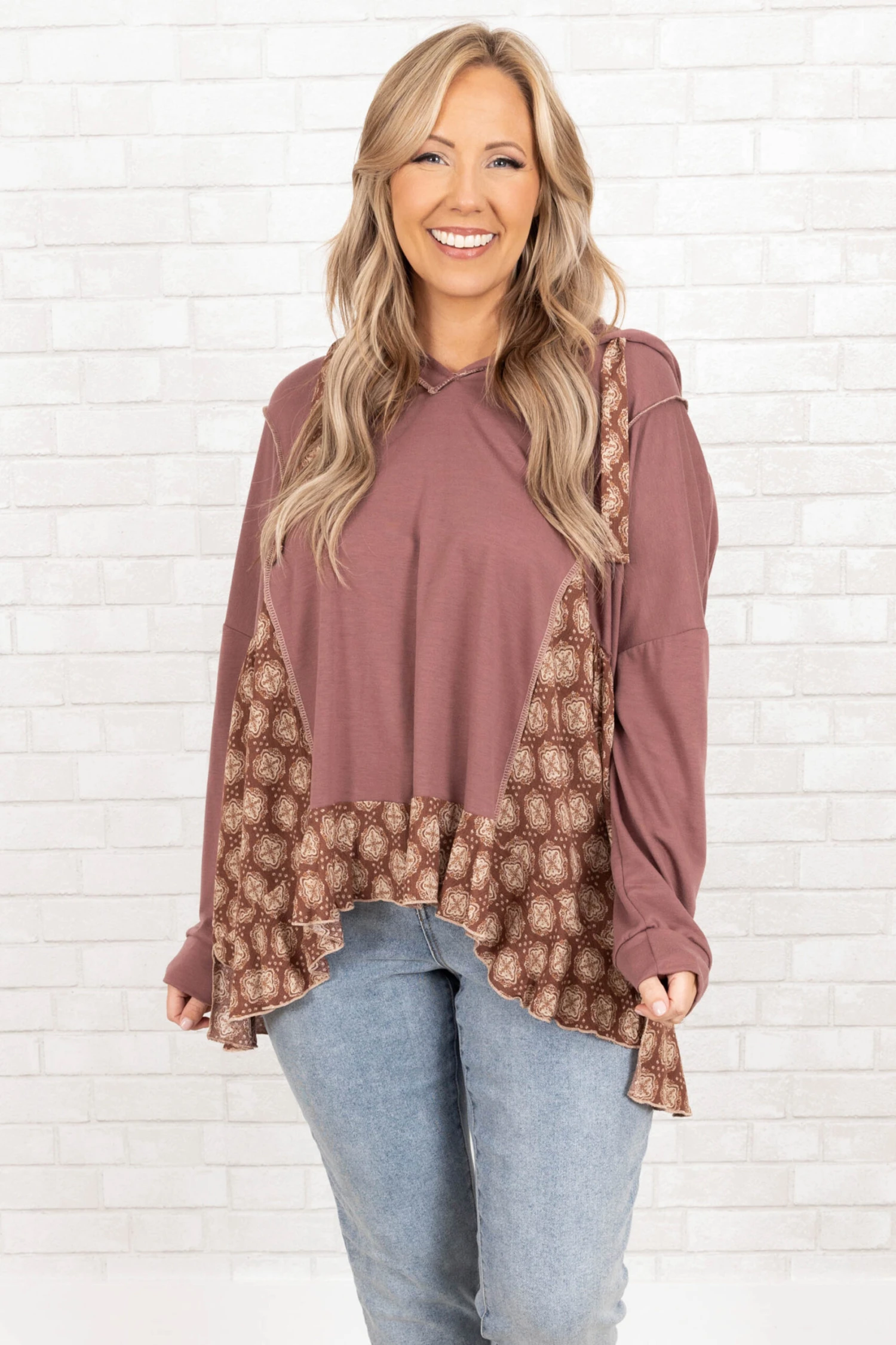 A New Story Hoodie, Dark Mauve 1 A New Story Hoodie, Dark Mauve