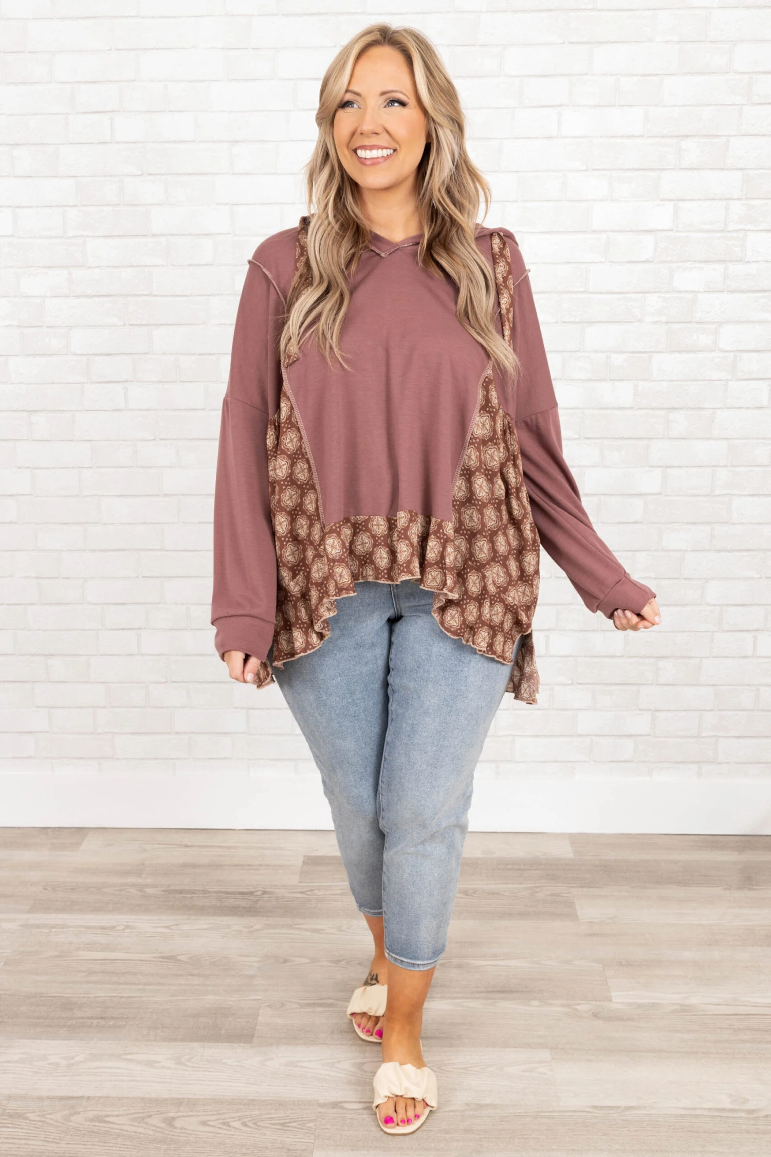 A New Story Hoodie, Dark Mauve 3 A New Story Hoodie, Dark Mauve - Image 3