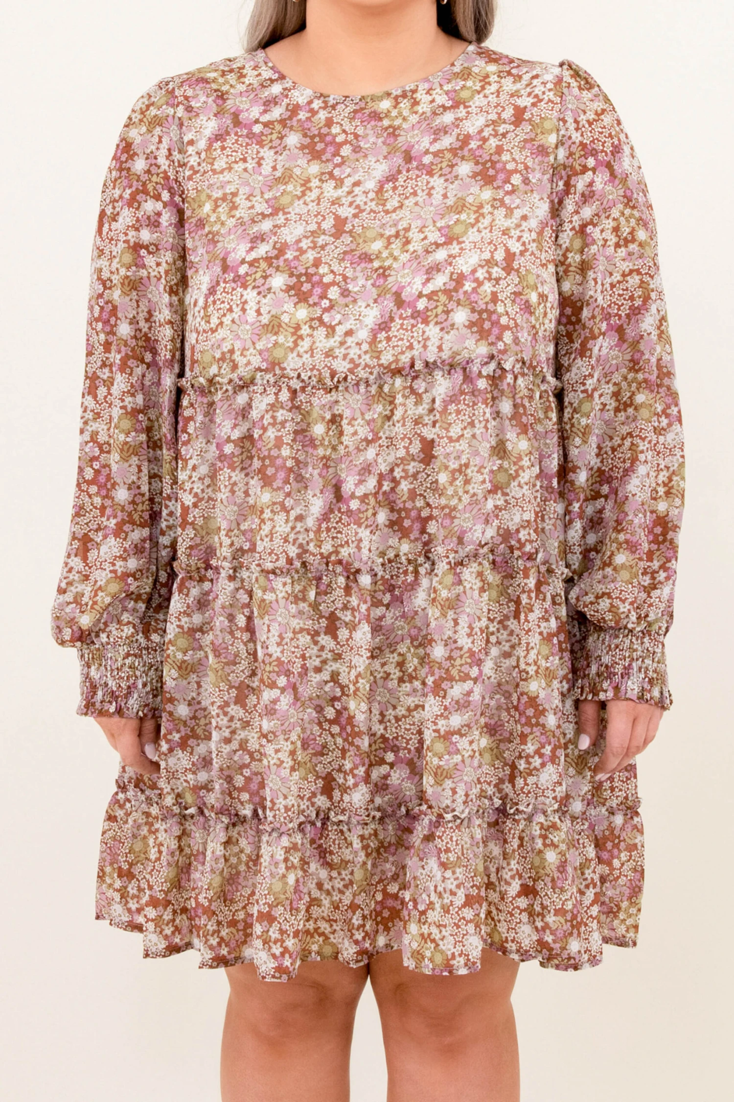 A Sky Full Of Flowers Dress, Cognac 4 A Sky Full Of Flowers Dress, Cognac - Image 4