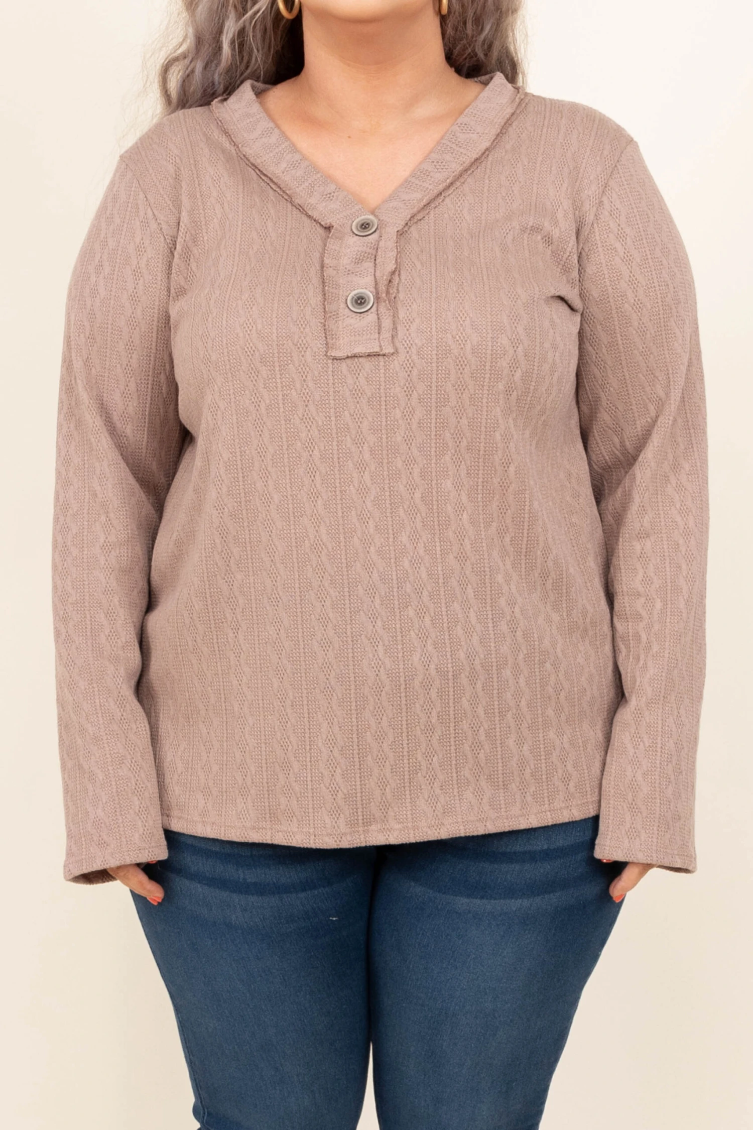 A Sweet Wish Top, Mocha 4 A Sweet Wish Top, Mocha - Image 4