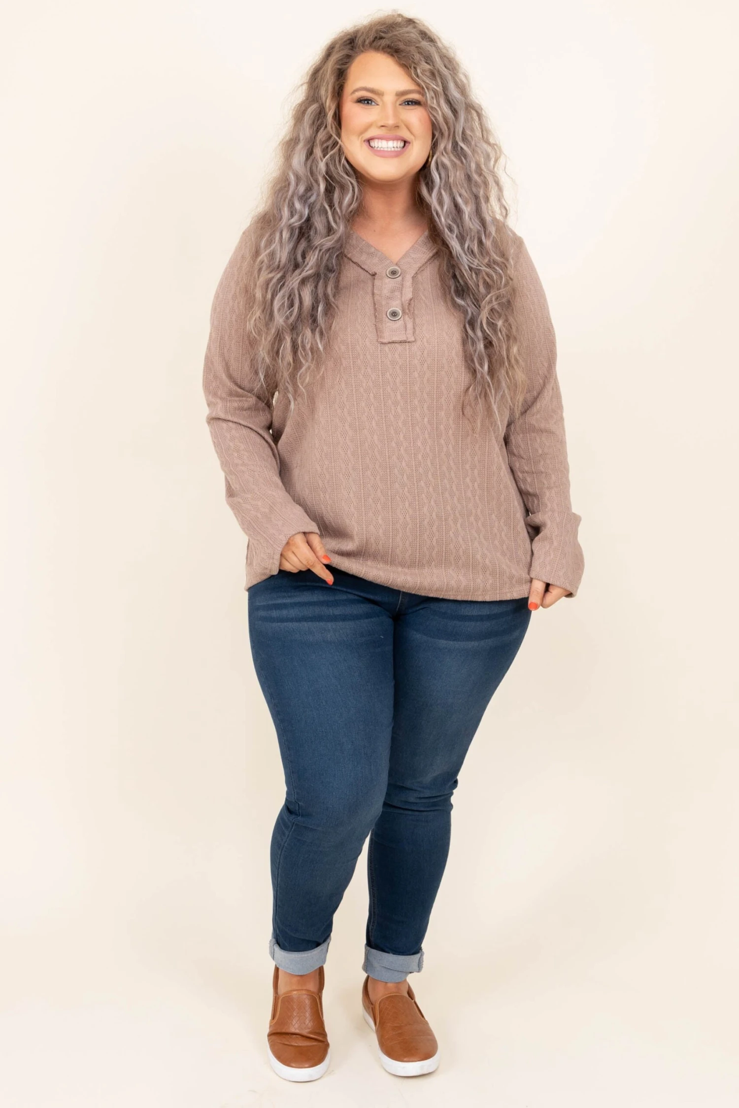 A Sweet Wish Top, Mocha 2 A Sweet Wish Top, Mocha - Image 2