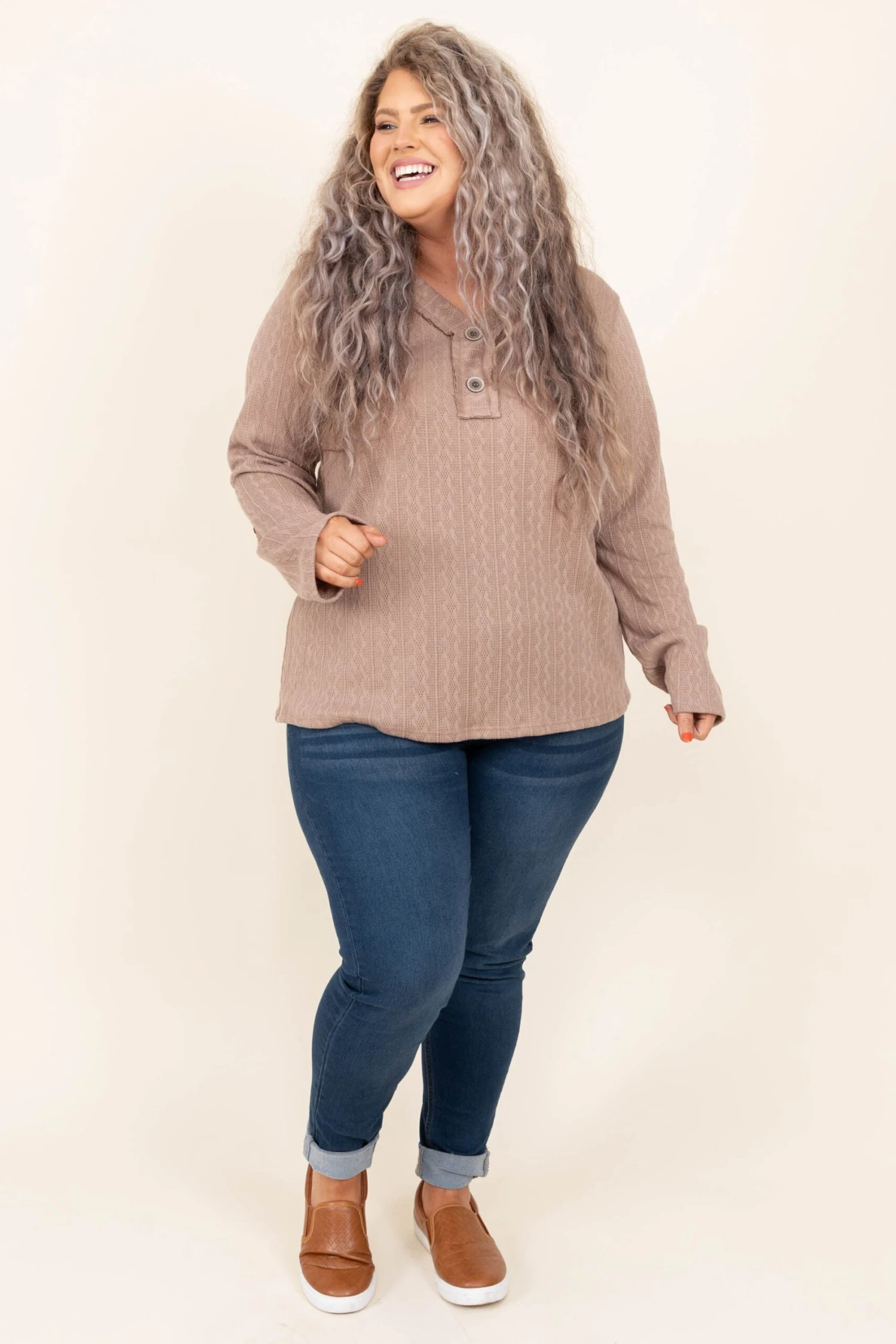 A Sweet Wish Top, Mocha 3 A Sweet Wish Top, Mocha - Image 3