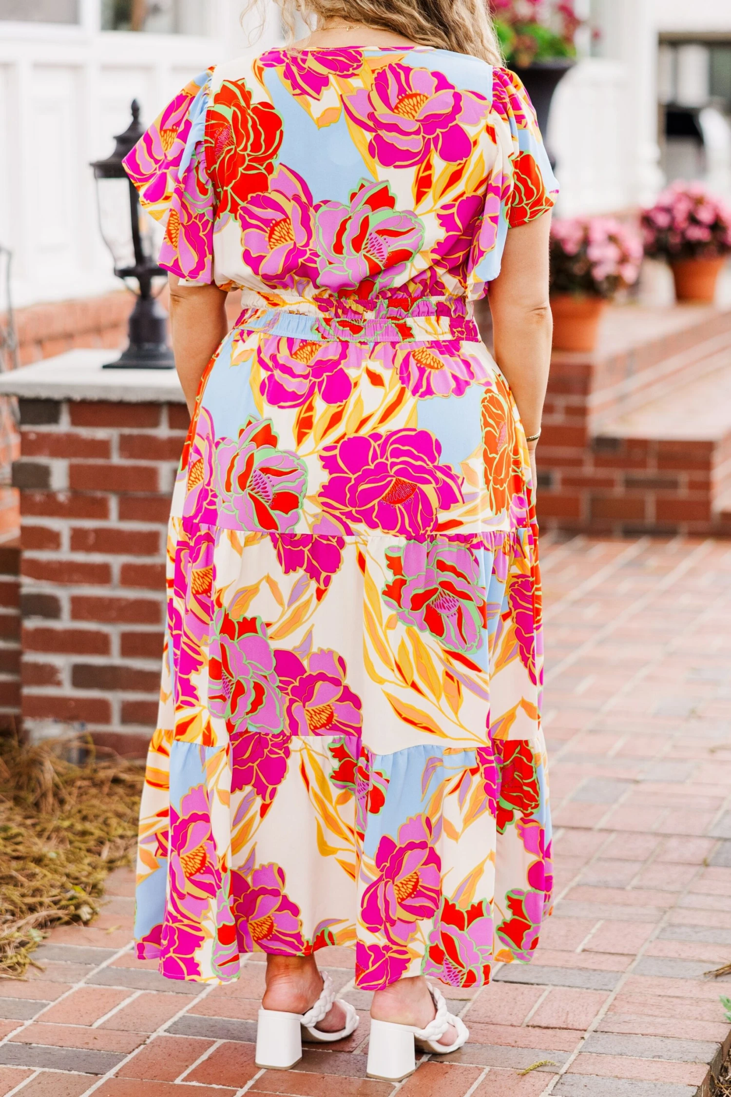 Admirable Elegance Dress, Ivory Multi 7 Admirable Elegance Dress, Ivory Multi - Image 7