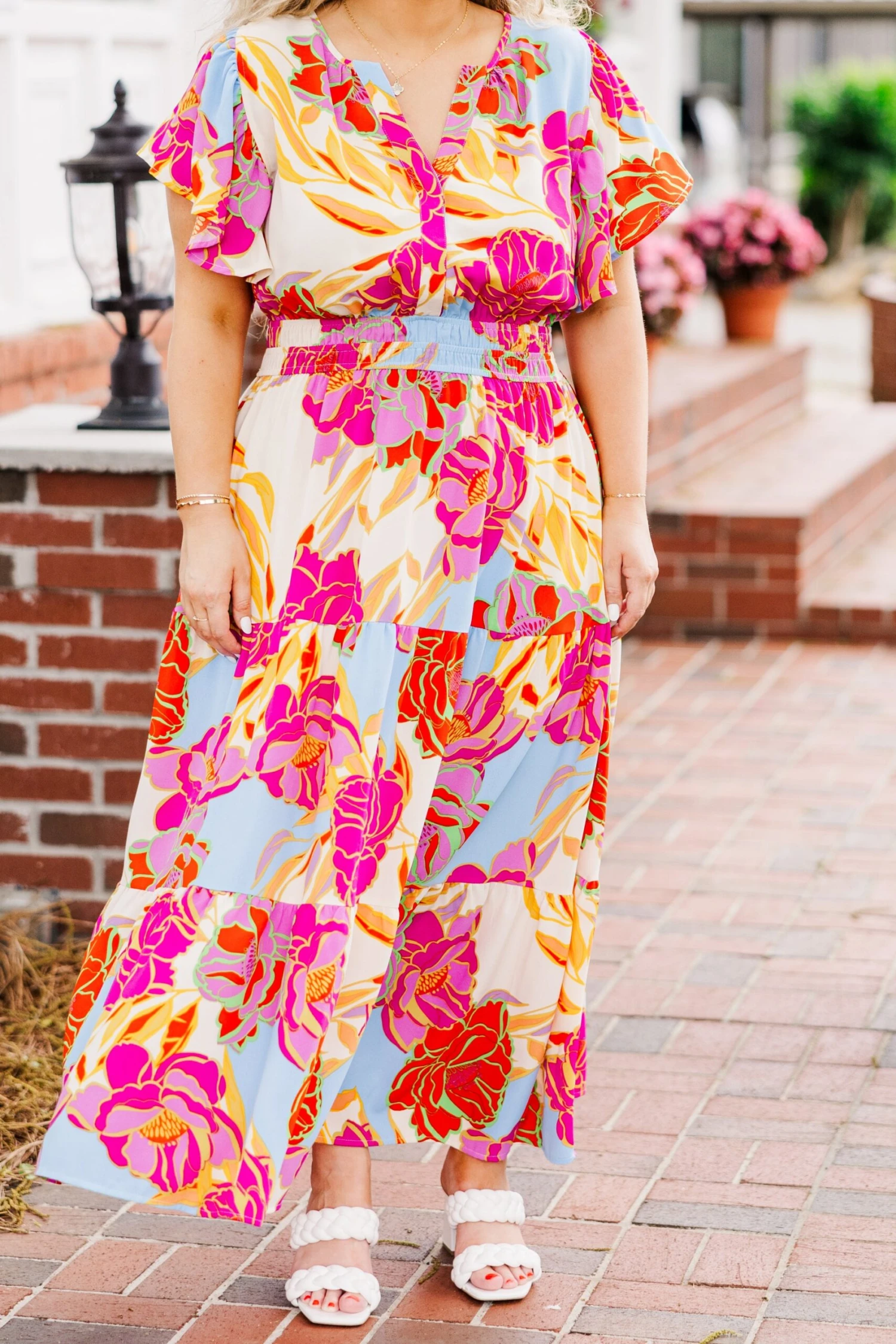 Admirable Elegance Dress, Ivory Multi 6 Admirable Elegance Dress, Ivory Multi - Image 6