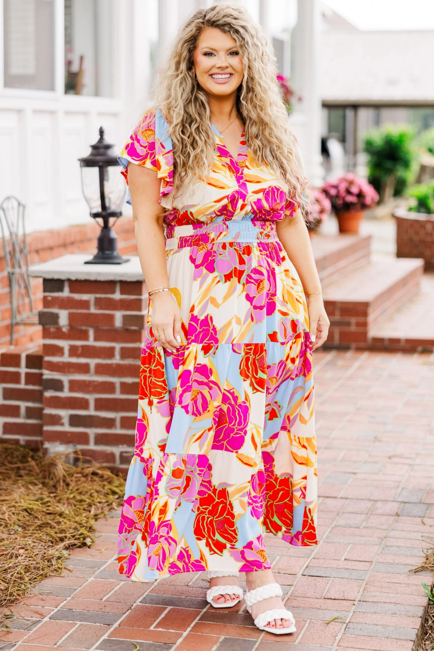 Admirable Elegance Dress, Ivory Multi 4 Admirable Elegance Dress, Ivory Multi - Image 4