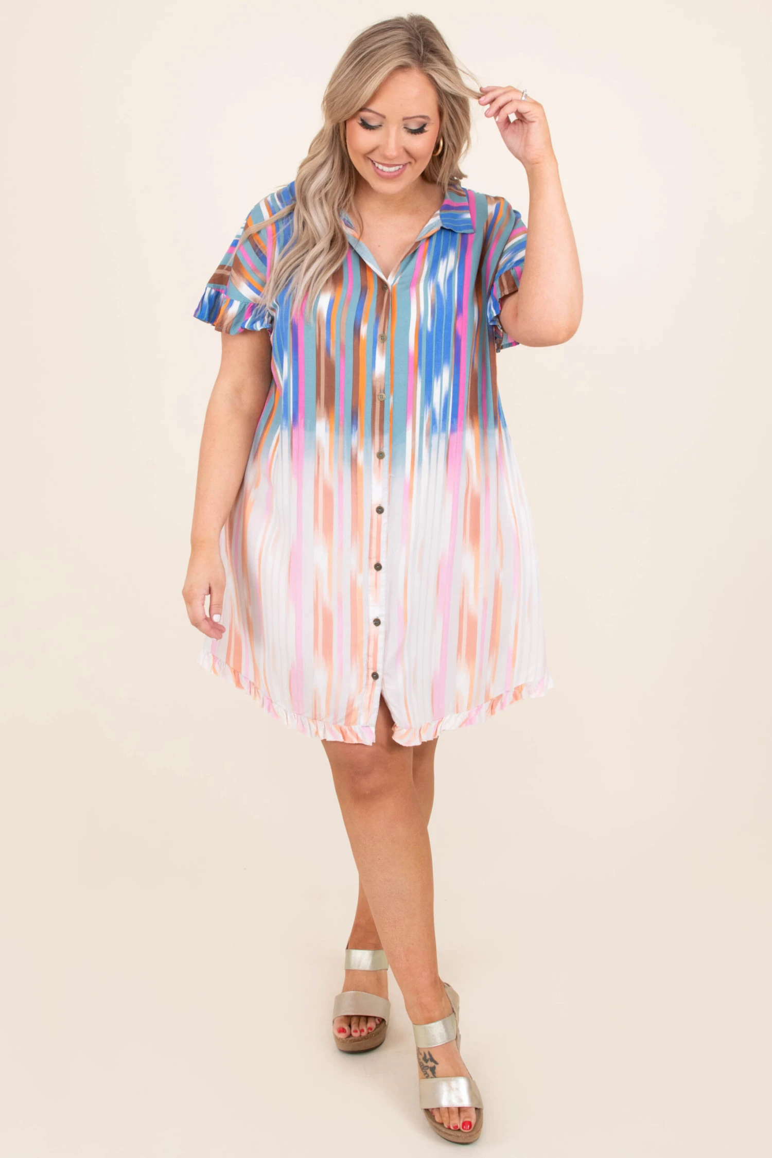 Afternoon Delight Dress, Teal-Blue 3 Afternoon Delight Dress, Teal-Blue - Image 3