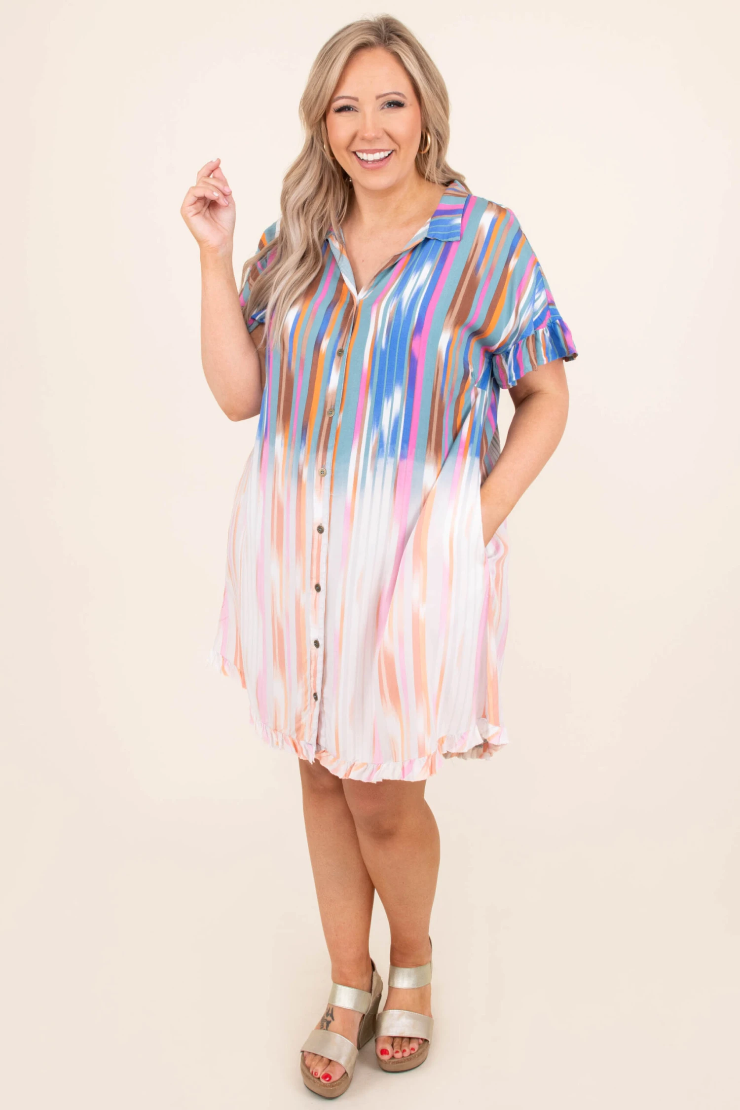 Afternoon Delight Dress, Teal-Blue 4 Afternoon Delight Dress, Teal-Blue - Image 4