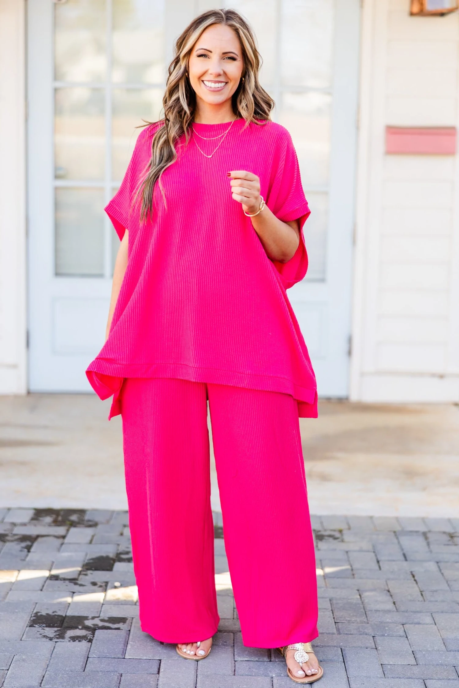 All About Knits Top, Hot Pink 6 All About Knits Top, Hot Pink - Image 6