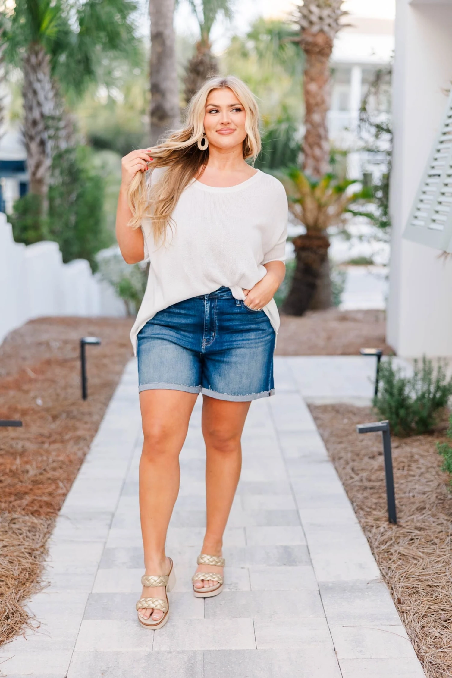 All Because Of You Shorts, Dark Wash 6 All Because Of You Shorts, Dark Wash - Image 6