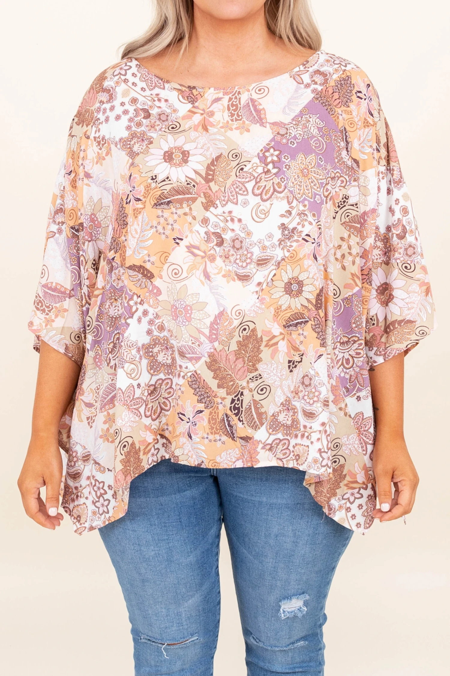 All Over The Place Top, Mauve 4 All Over The Place Top, Mauve - Image 4