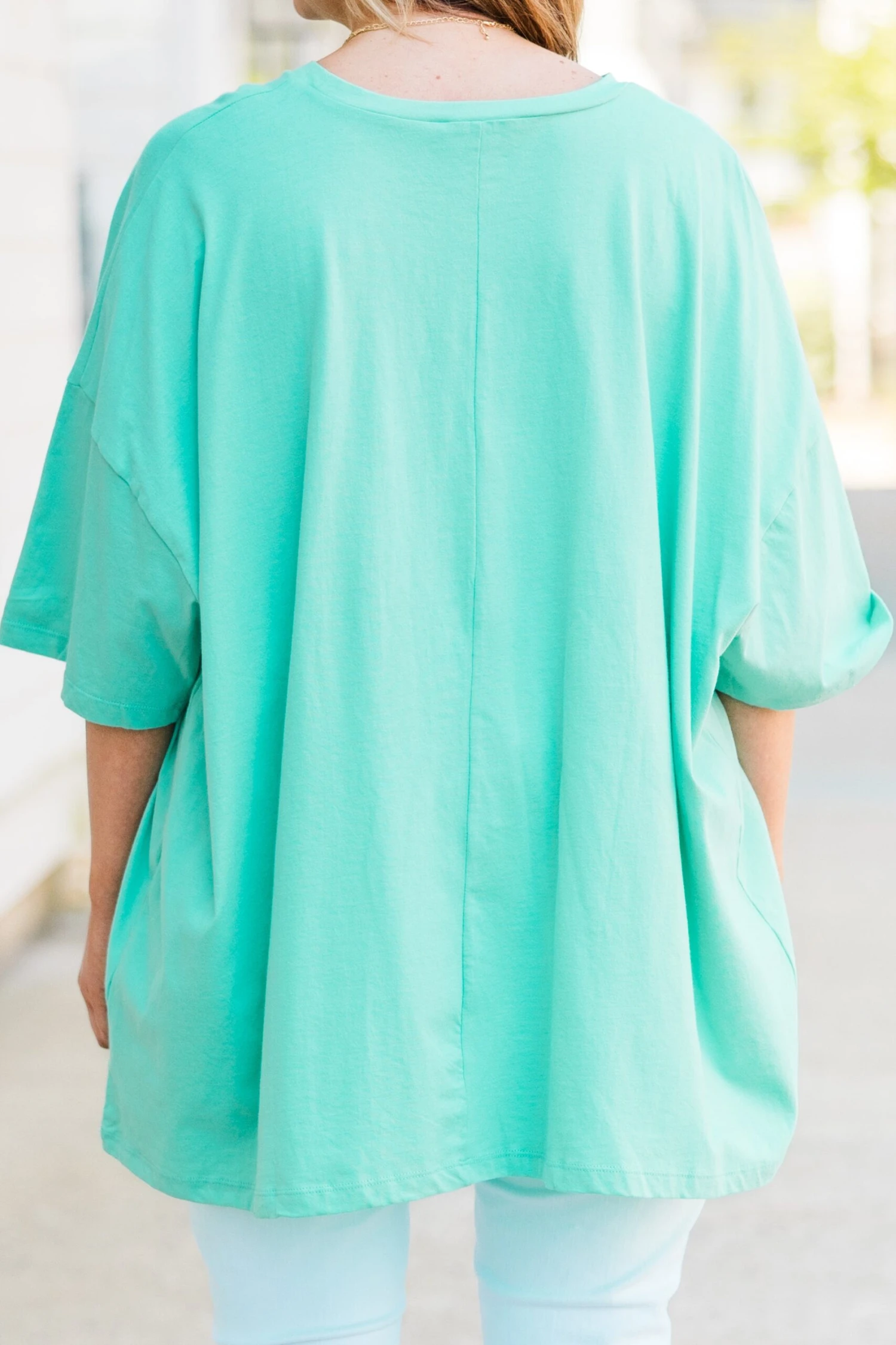 All Smiles Here Boyfriend Tee, Mint 6 All Smiles Here Boyfriend Tee, Mint - Image 6