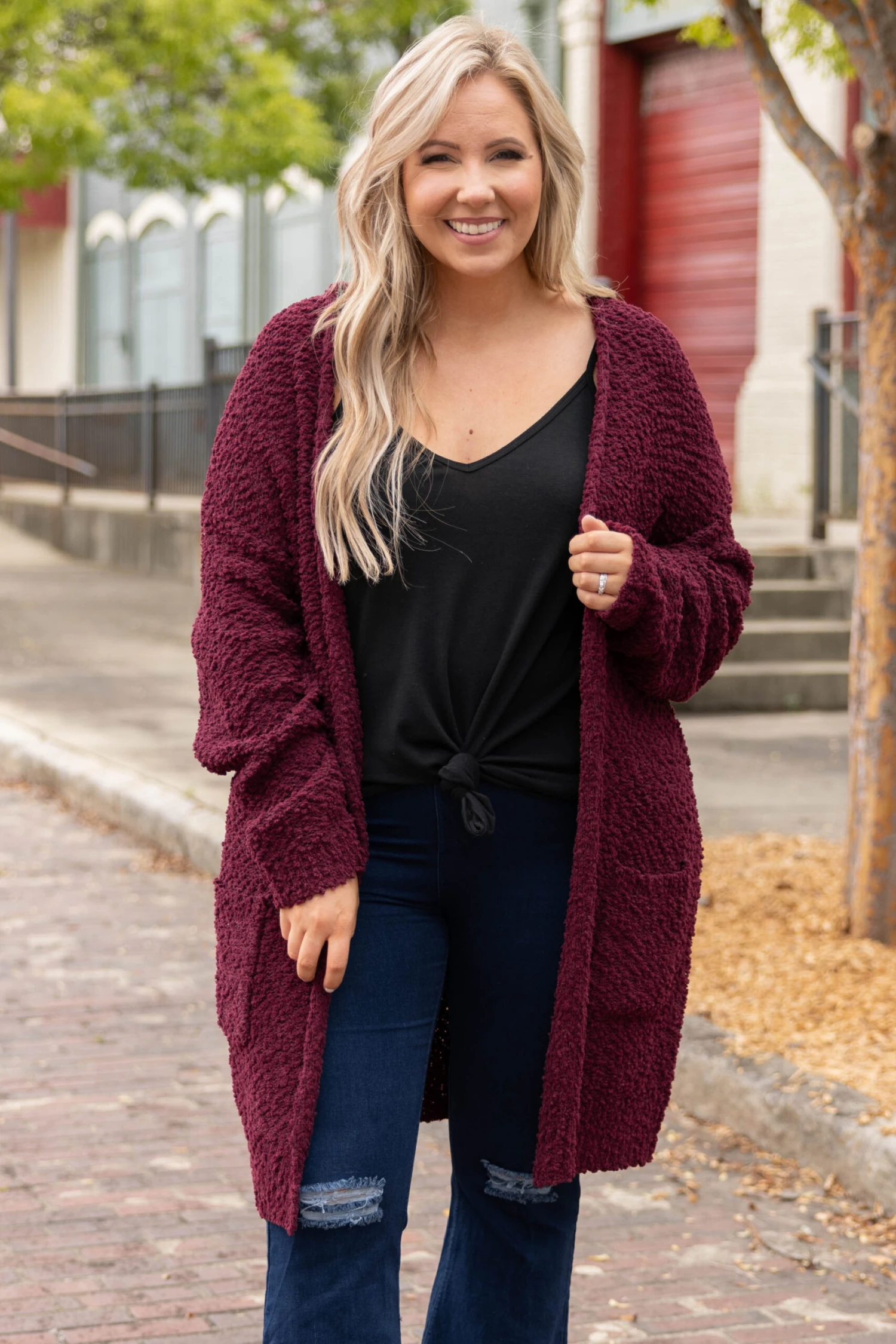 All The Warmth Cardigan, Burgundy 1 All The Warmth Cardigan, Burgundy