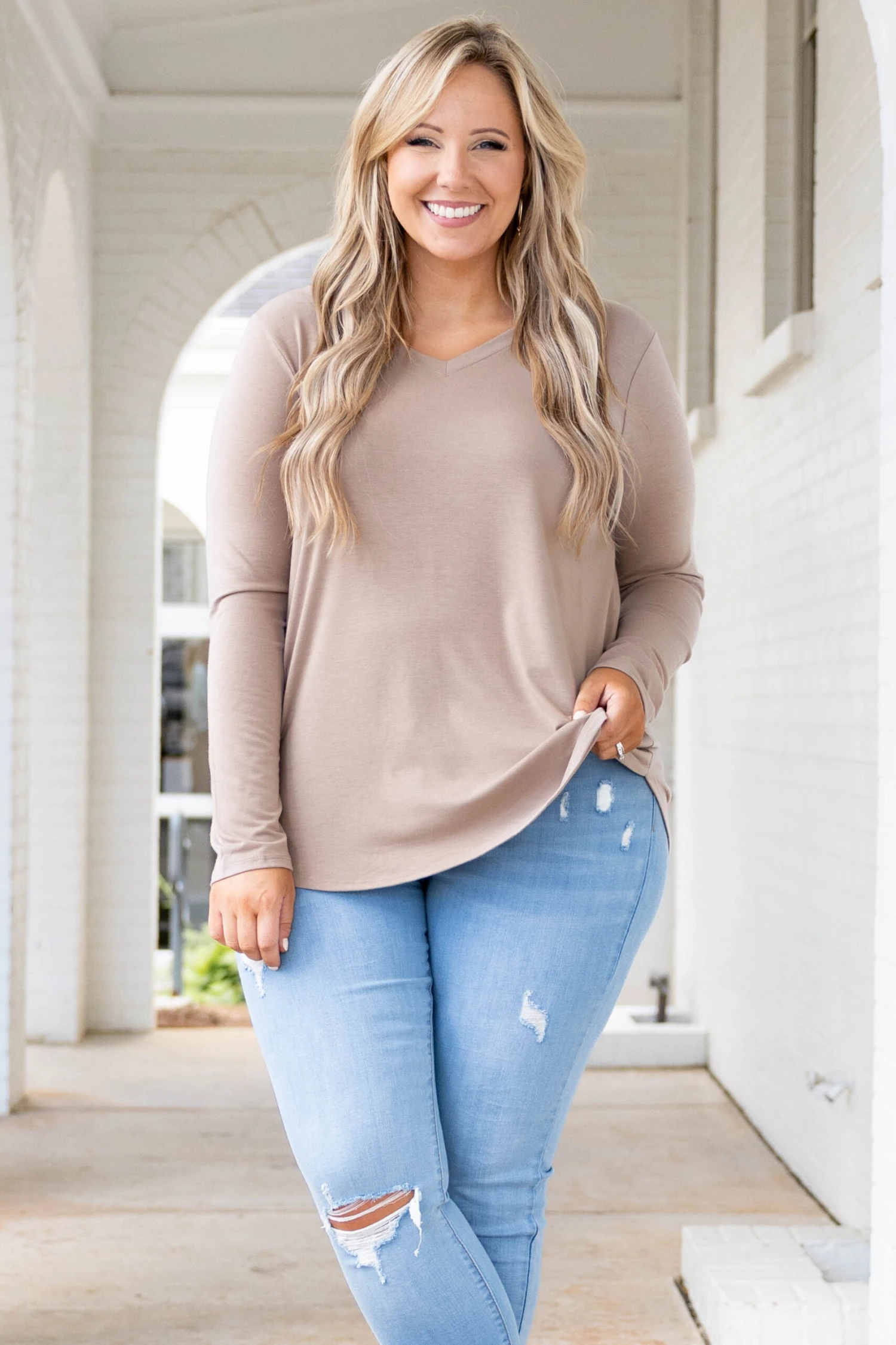 All Things Nice Top, Ash Mocha 1 All Things Nice Top, Ash Mocha