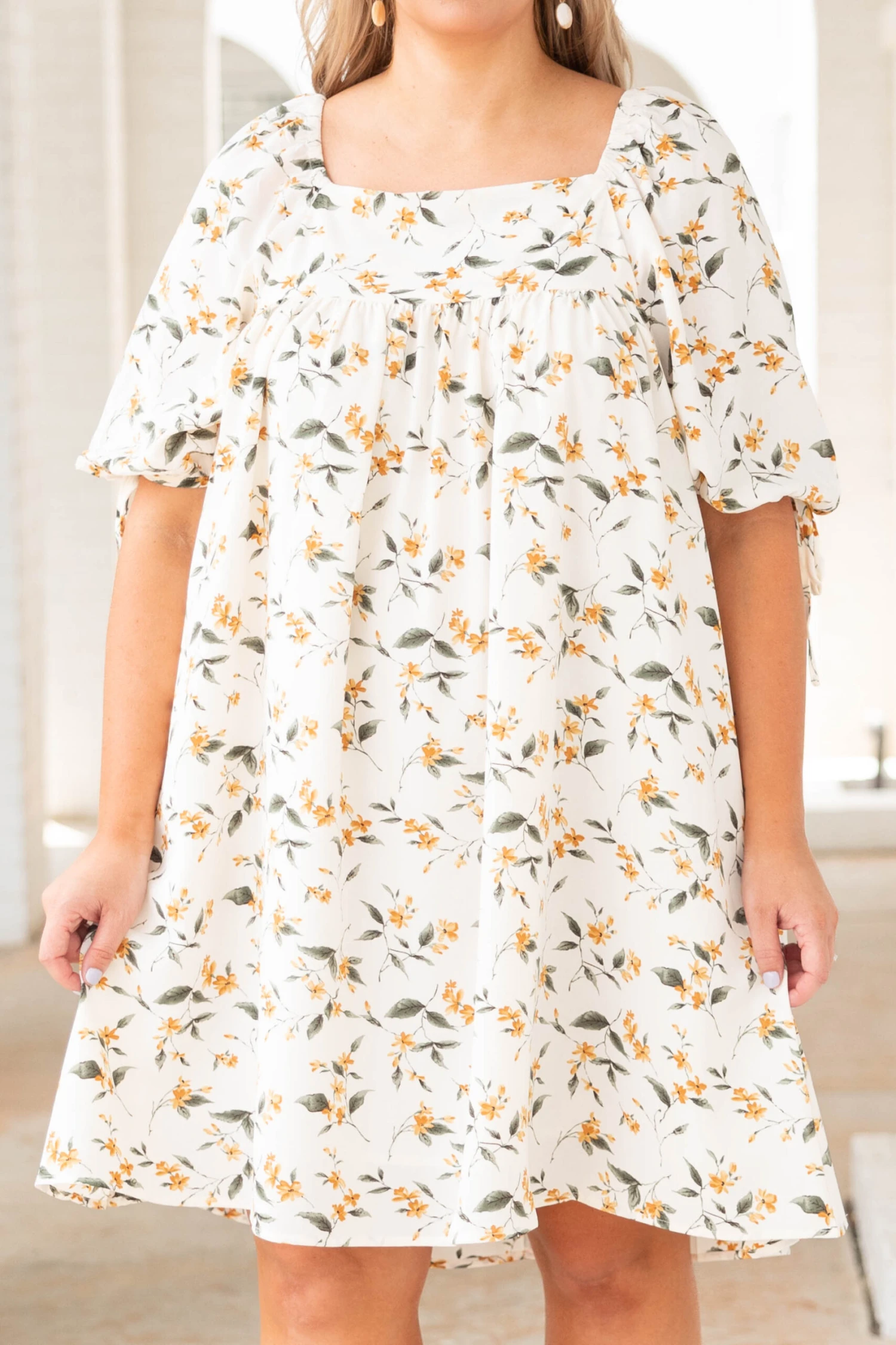 Among The Blossoms Dress, Yellow 4 Among The Blossoms Dress, Yellow - Image 4