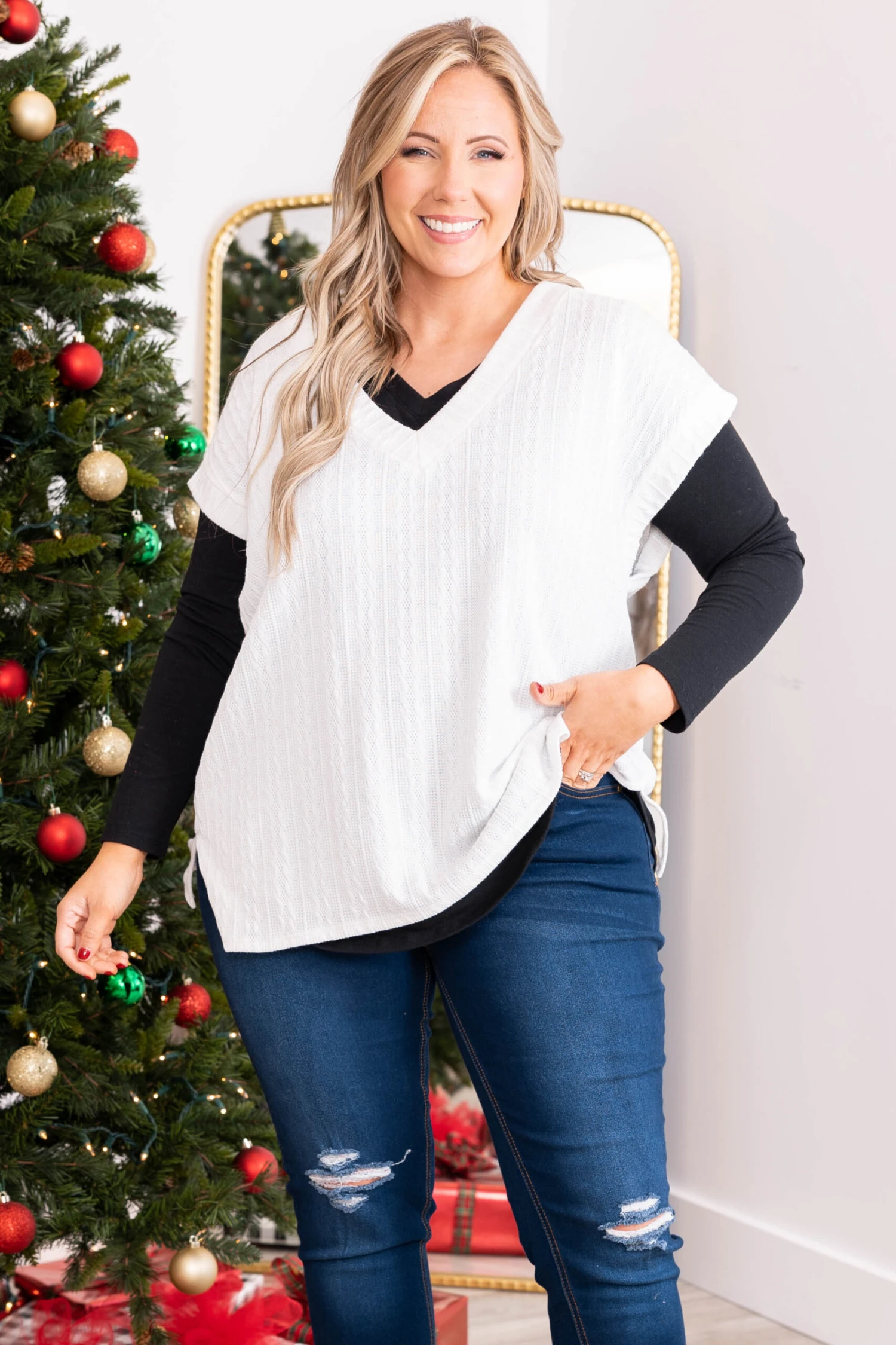 Anticipating This Moment Sweater Vest, Ivory 1 Anticipating This Moment Sweater Vest, Ivory