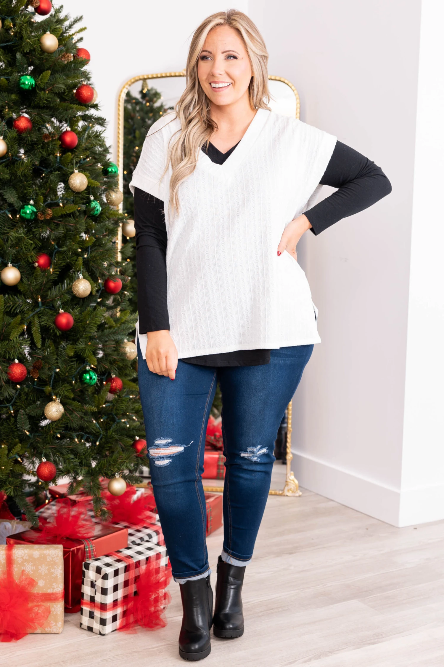 Anticipating This Moment Sweater Vest, Ivory 2 Anticipating This Moment Sweater Vest, Ivory - Image 2