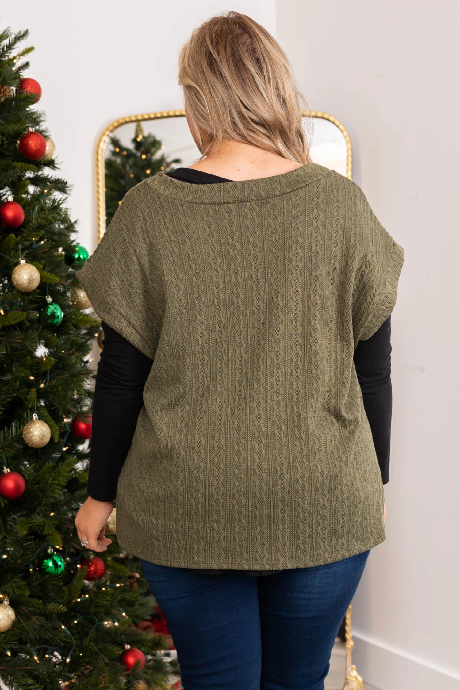 Anticipating This Moment Sweater Vest, Olive 5 Anticipating This Moment Sweater Vest, Olive - Image 5