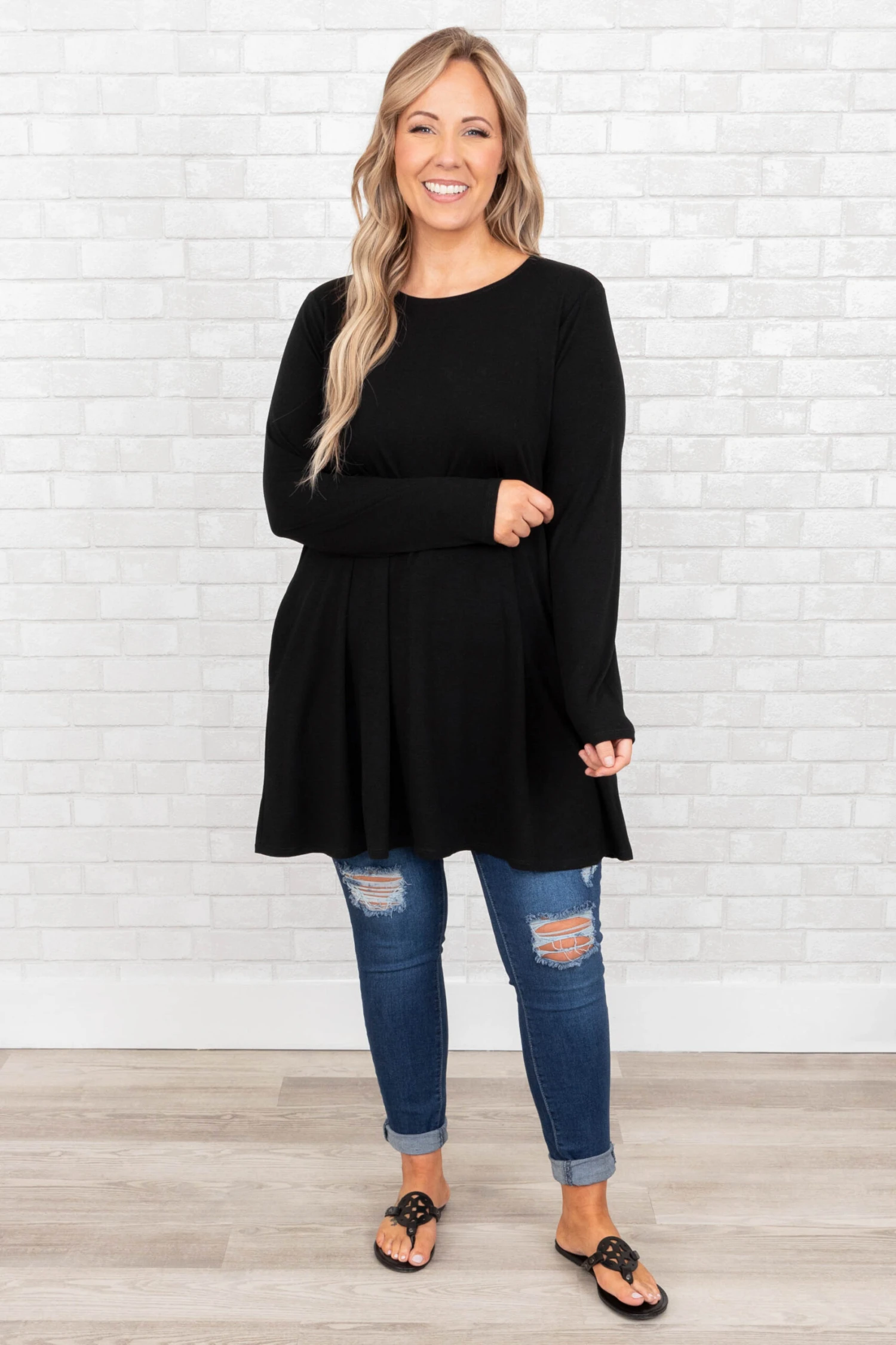 As Long As You're Here Tunic, Black 2 As Long As You're Here Tunic, Black - Image 2