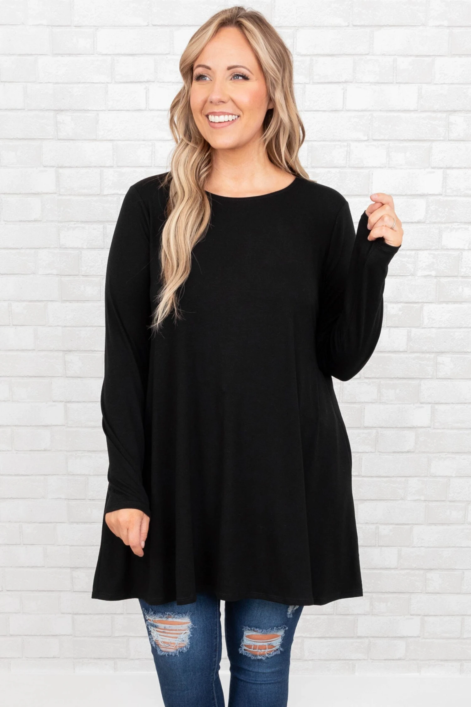 As Long As You're Here Tunic, Black 1 As Long As You're Here Tunic, Black