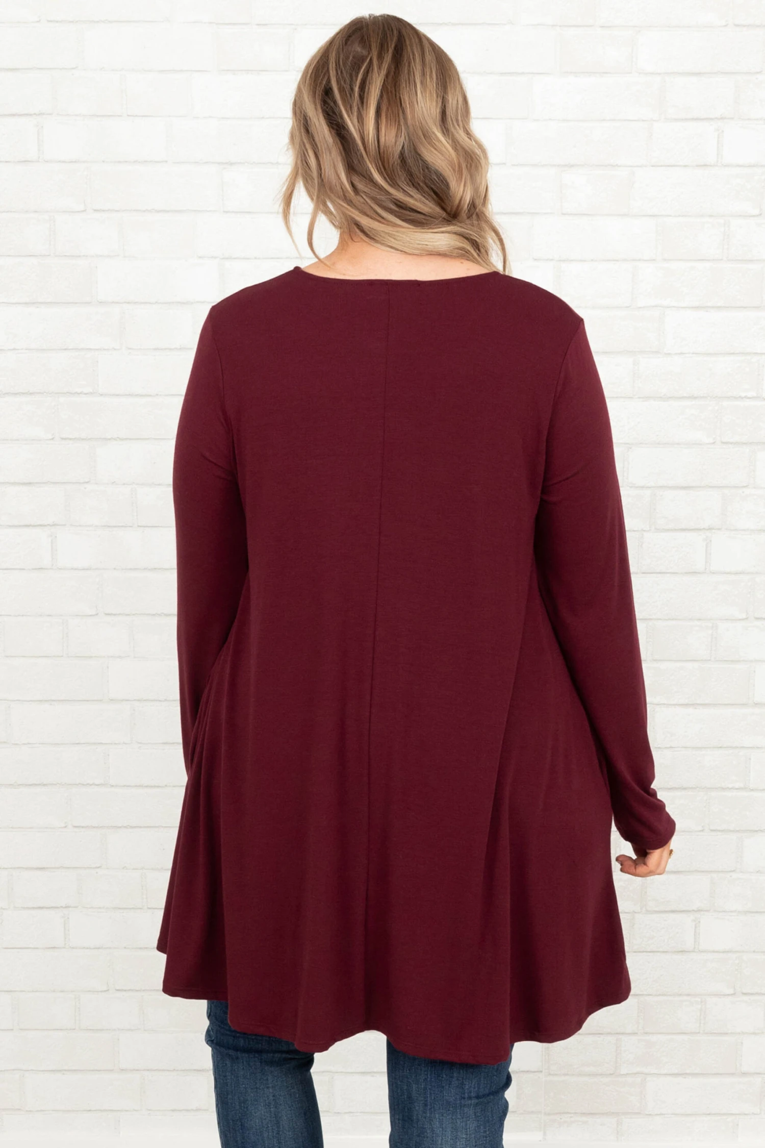 As Long As You're Here Tunic, Dark Burgundy 5 As Long As You're Here Tunic, Dark Burgundy - Image 5