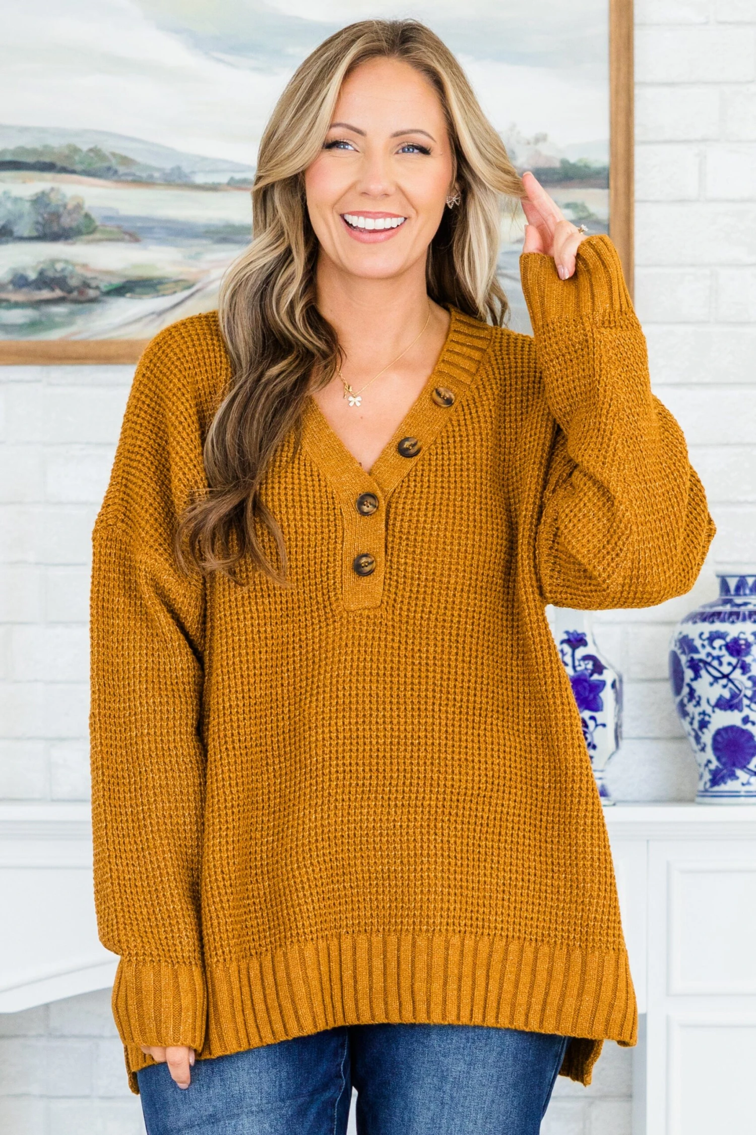 At The Summit Sweater, Camel 2 At The Summit Sweater, Camel - Image 2