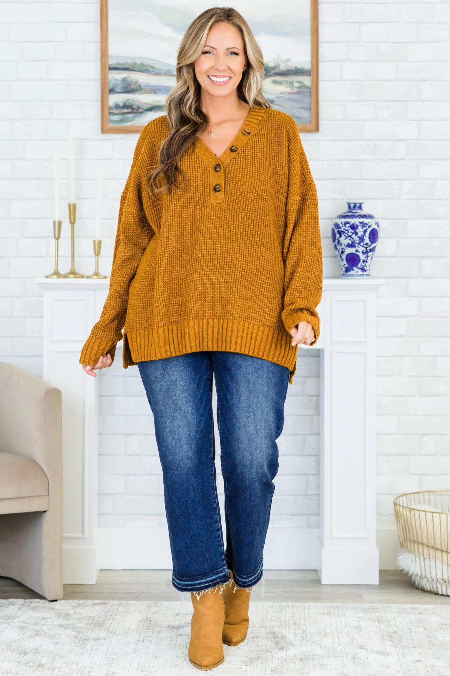 At The Summit Sweater, Camel 4 At The Summit Sweater, Camel - Image 4