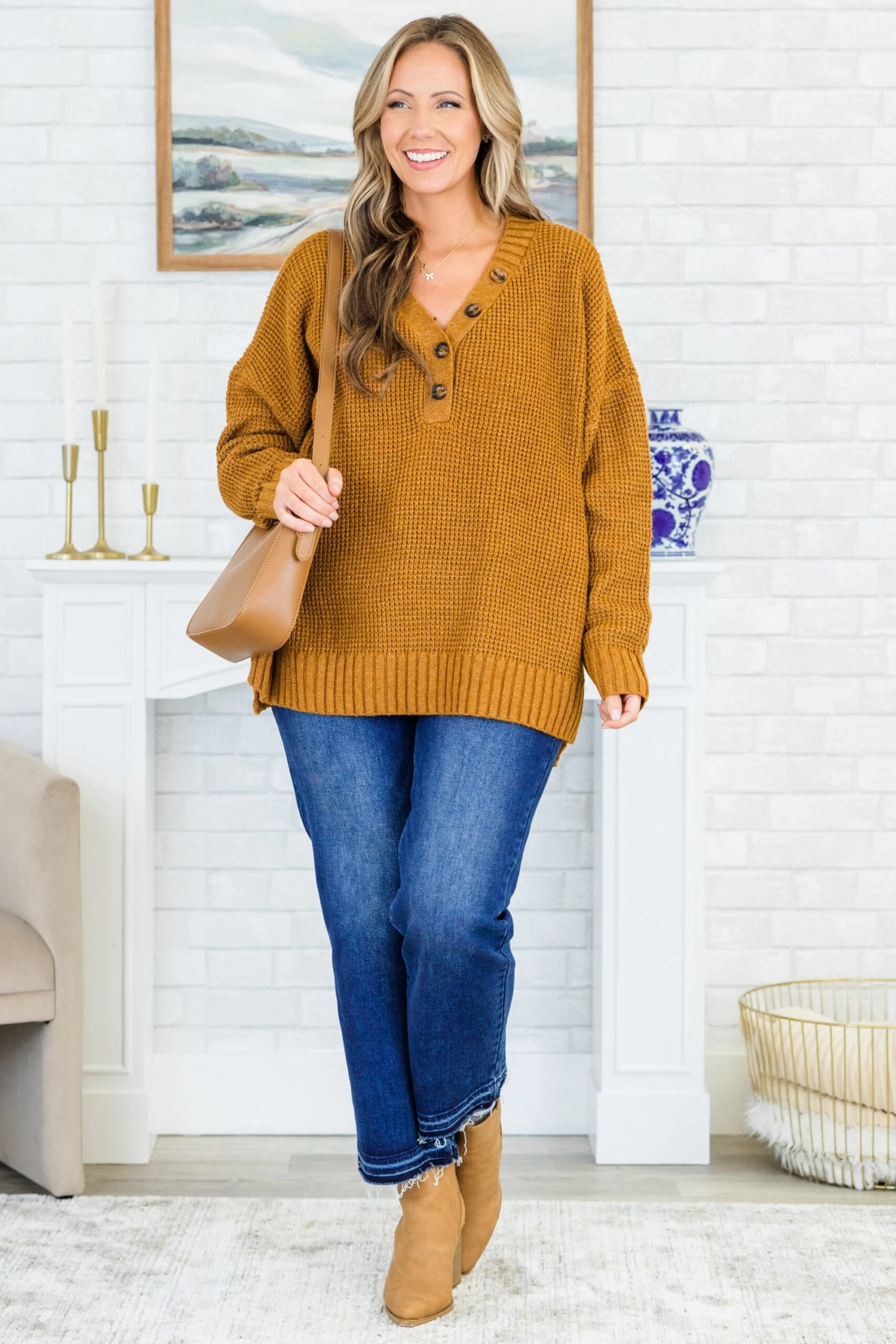 At The Summit Sweater, Camel 3 At The Summit Sweater, Camel - Image 3