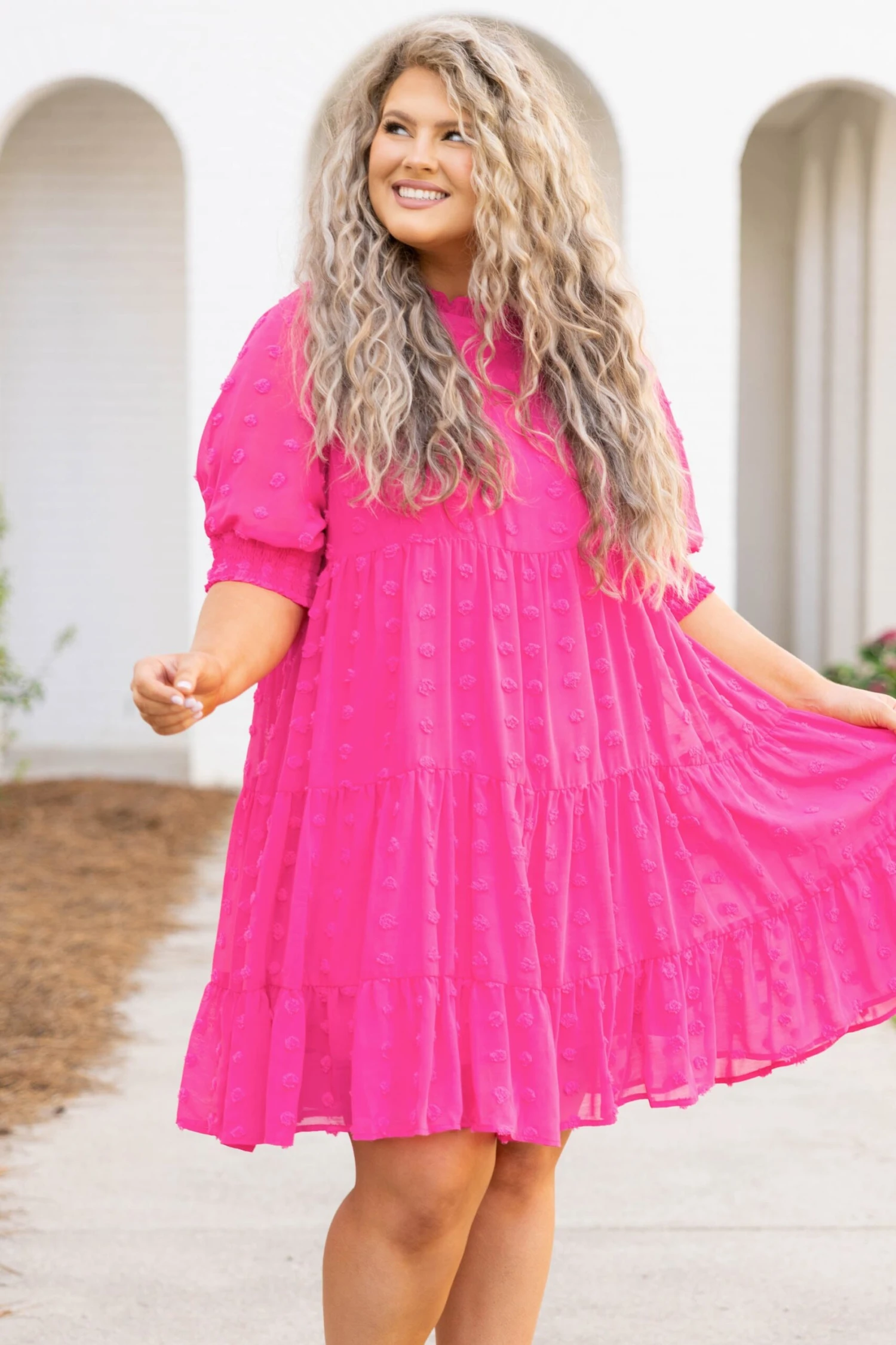 Be My Guide Dress, Hot Pink 1 Be My Guide Dress, Hot Pink