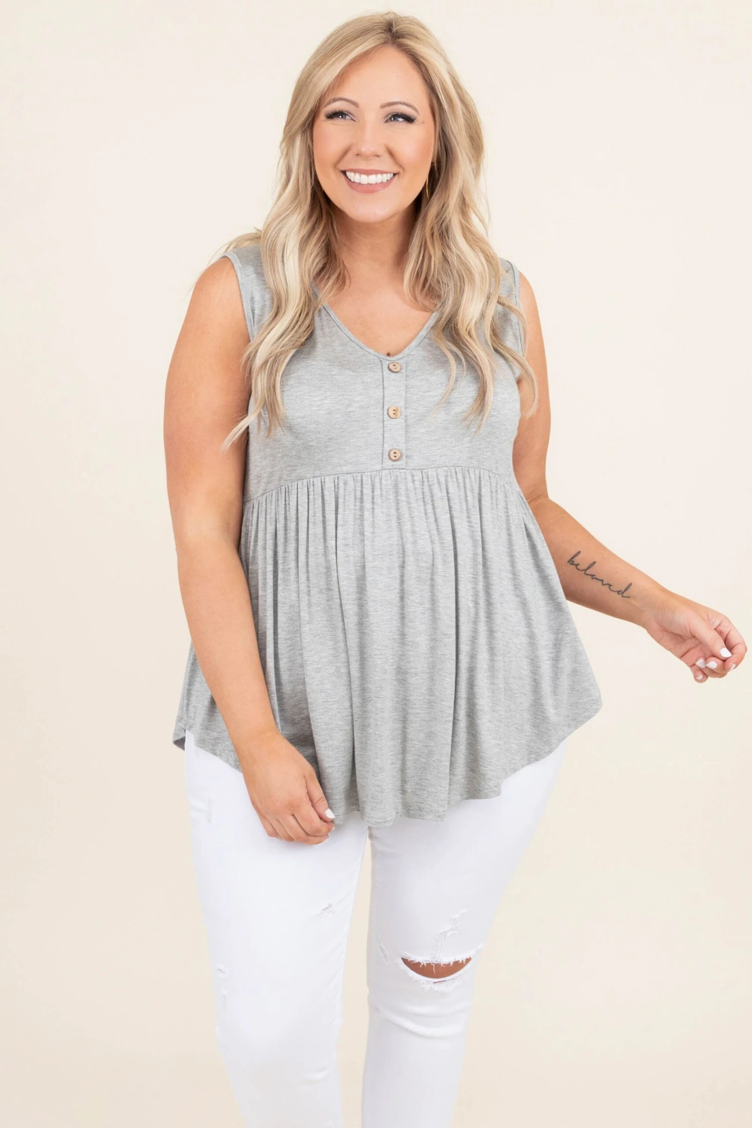 Be Specific Top, Heather Gray 1 Be Specific Top, Heather Gray