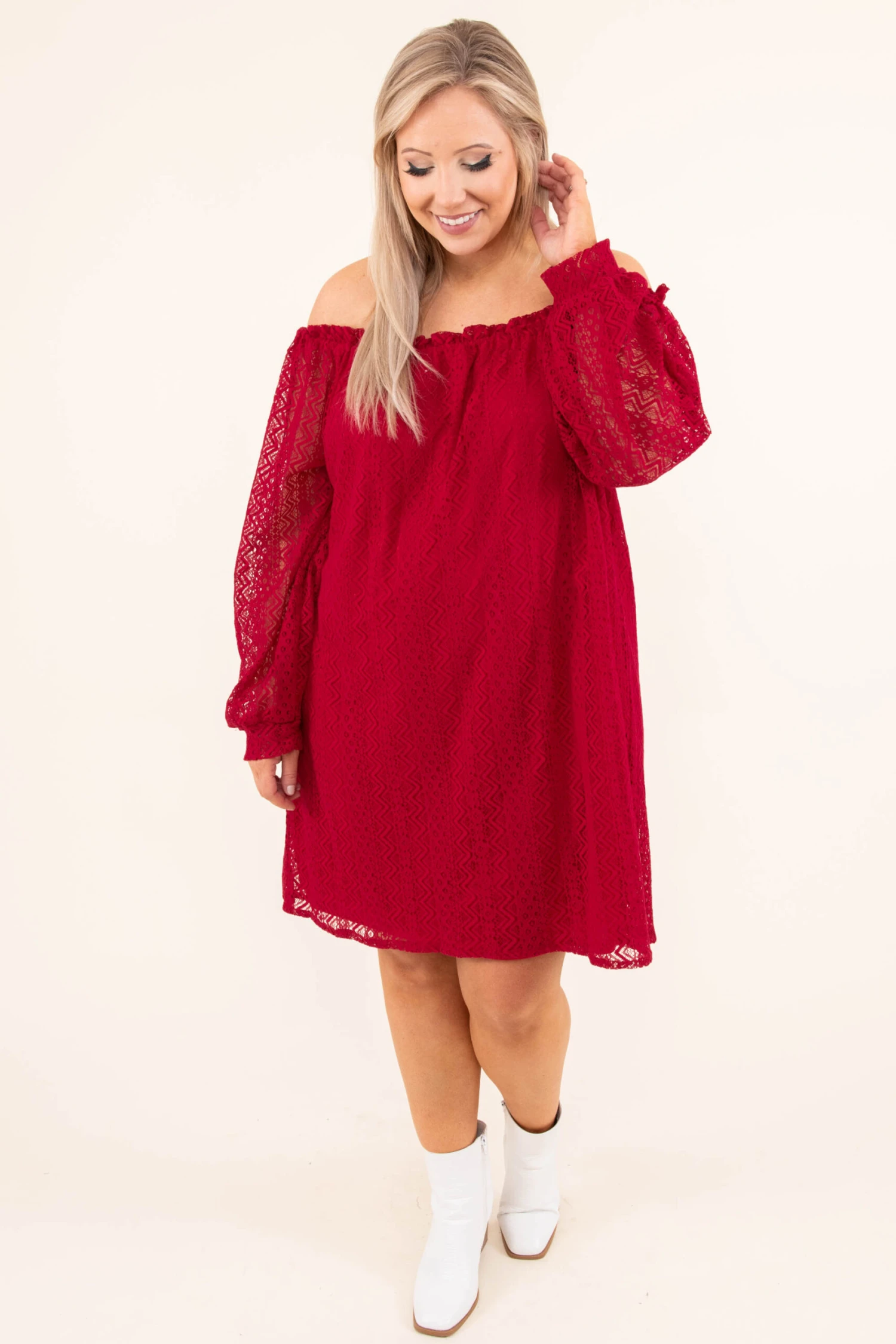 Beach Date Night Dress, Red 3 Beach Date Night Dress, Red - Image 3