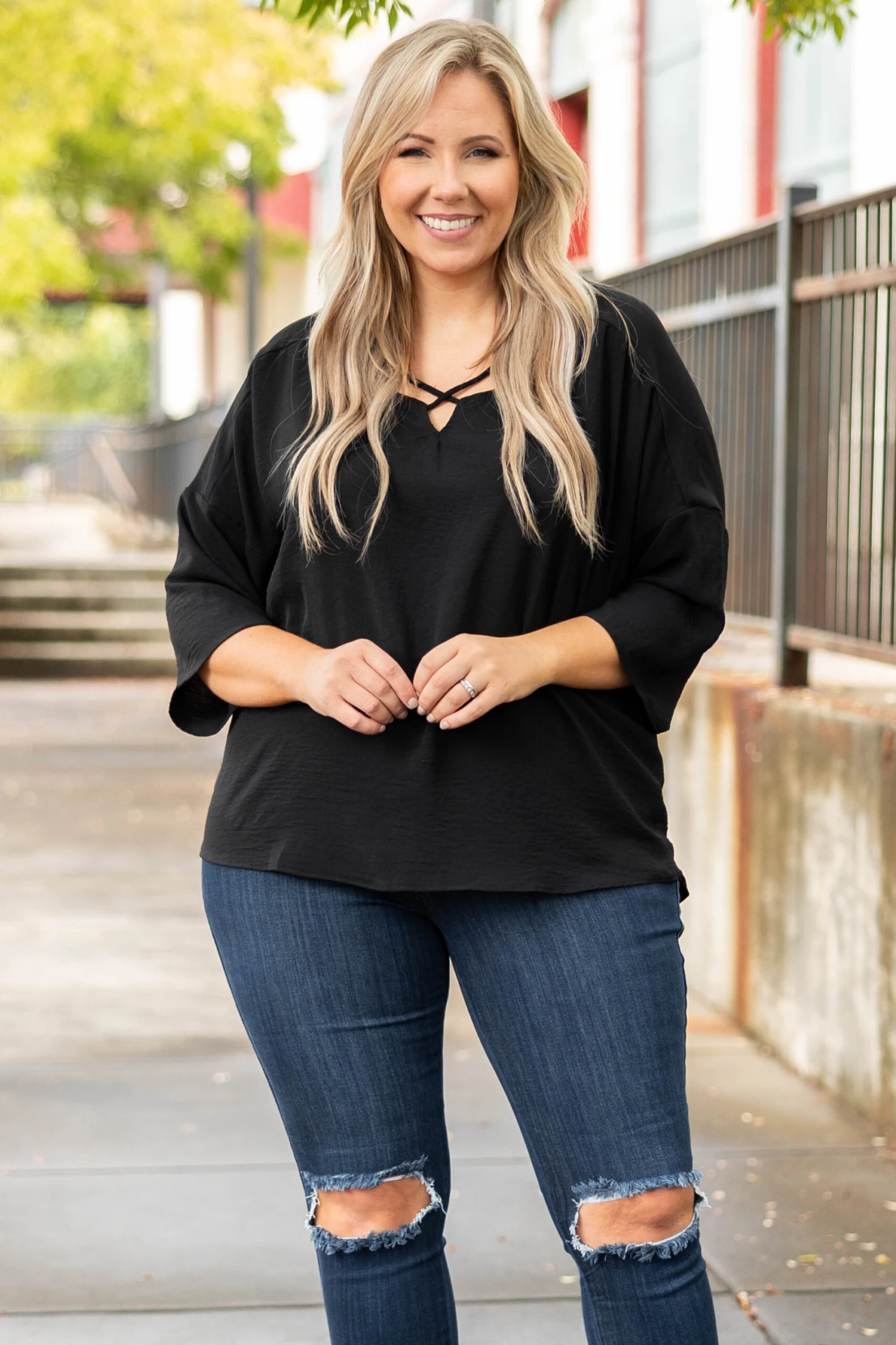 Beautiful Smile Top, Black 1 Beautiful Smile Top, Black