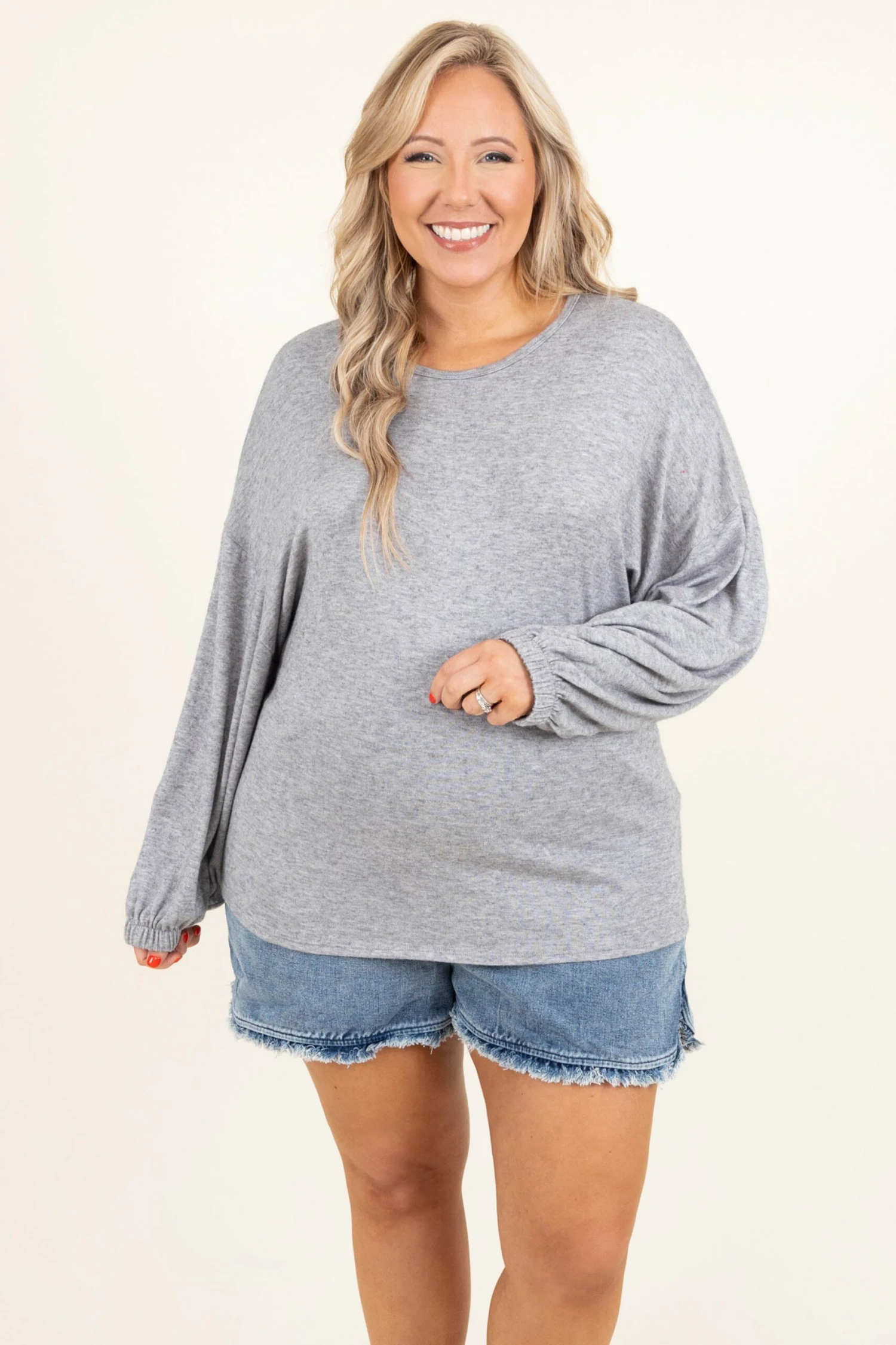 Beautifully Basic Top, Heather Grey 1 Beautifully Basic Top, Heather Grey