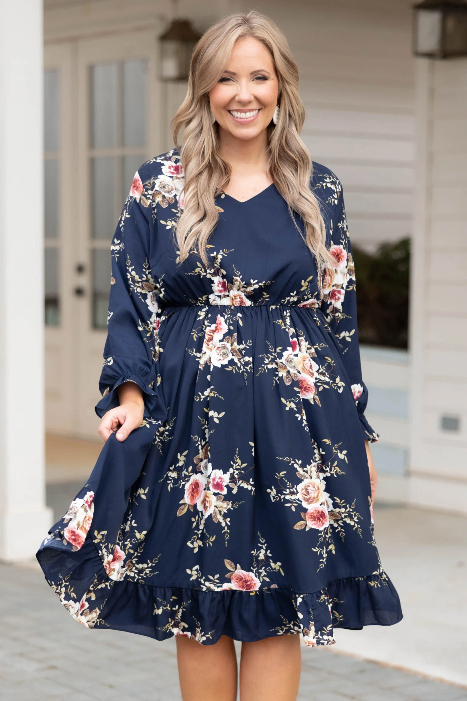 Beautifully Blooming Dress, Navy 1 Beautifully Blooming Dress, Navy