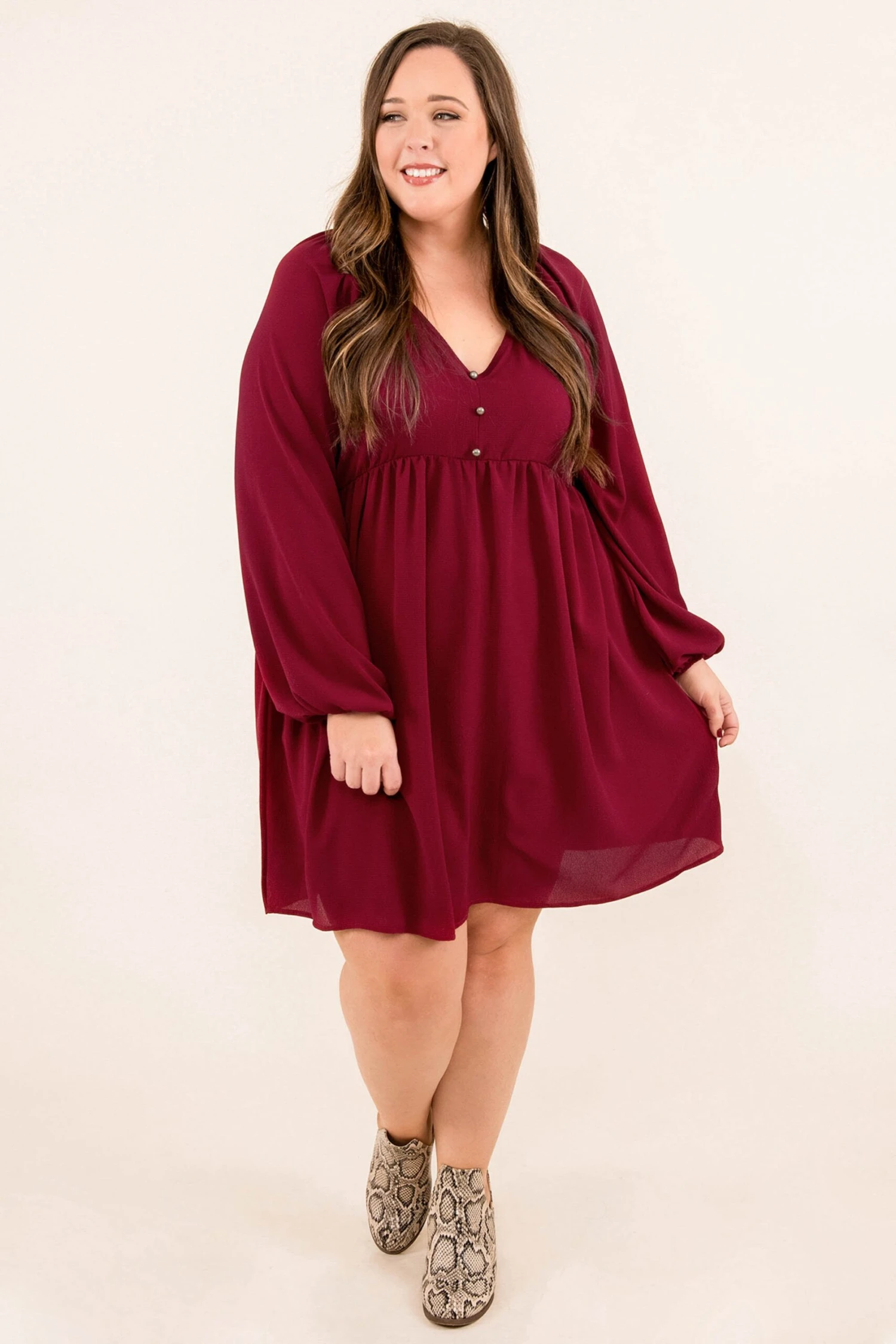 Before I Let Go Dress, Burgundy 3 Before I Let Go Dress, Burgundy - Image 3